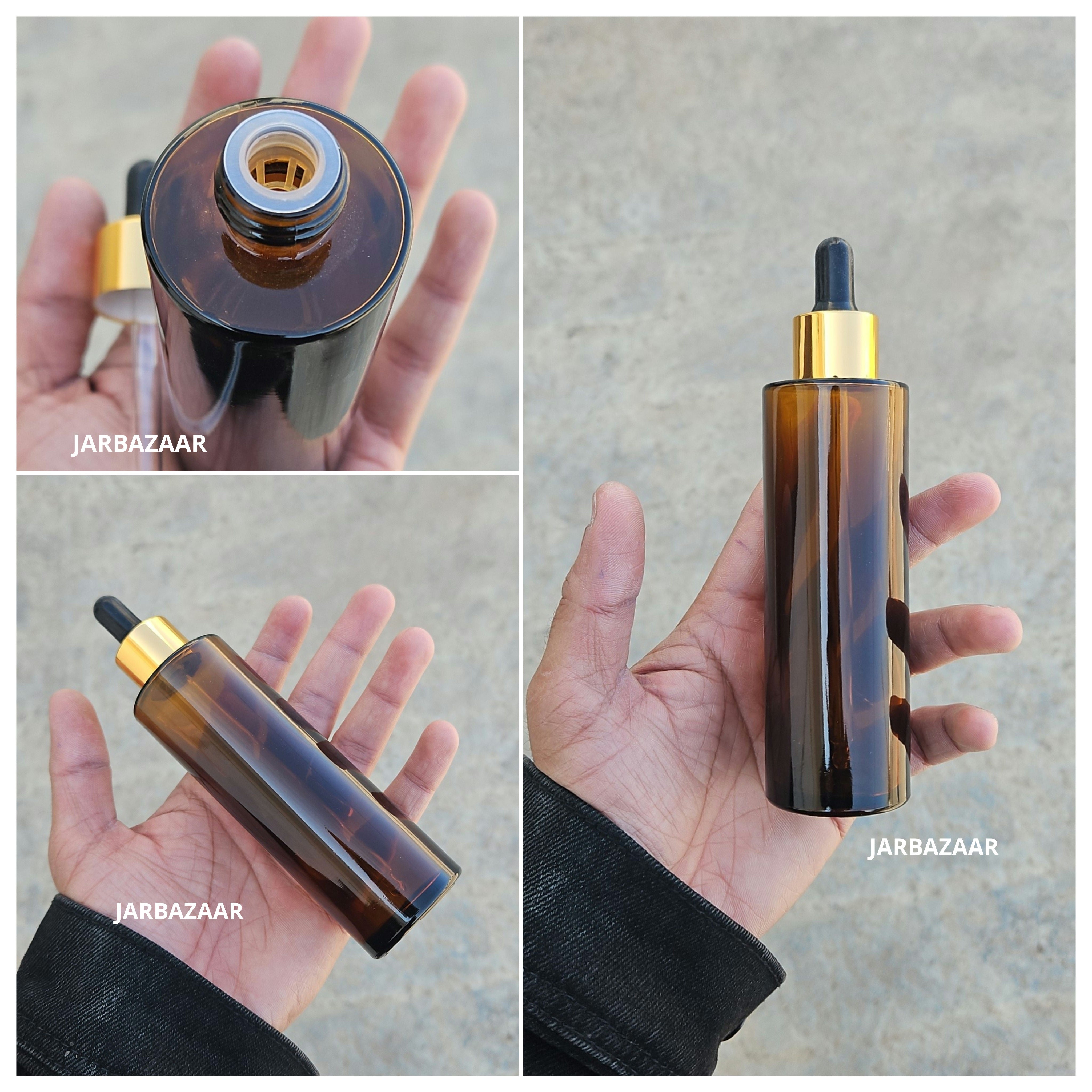 100 ML Amber - Flat Shoulder Dropper Bottle