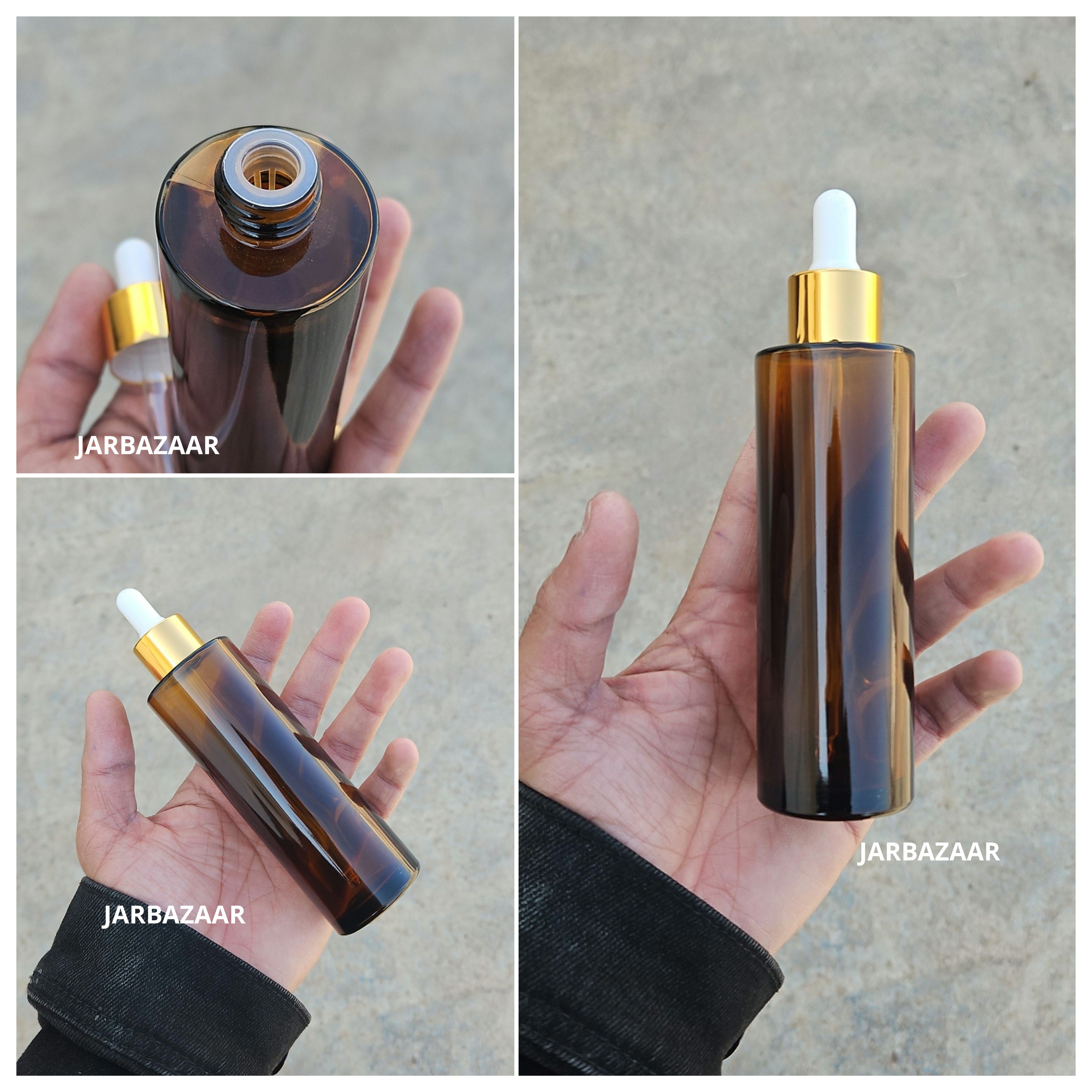 100 ML Amber - Flat Shoulder Dropper Bottle