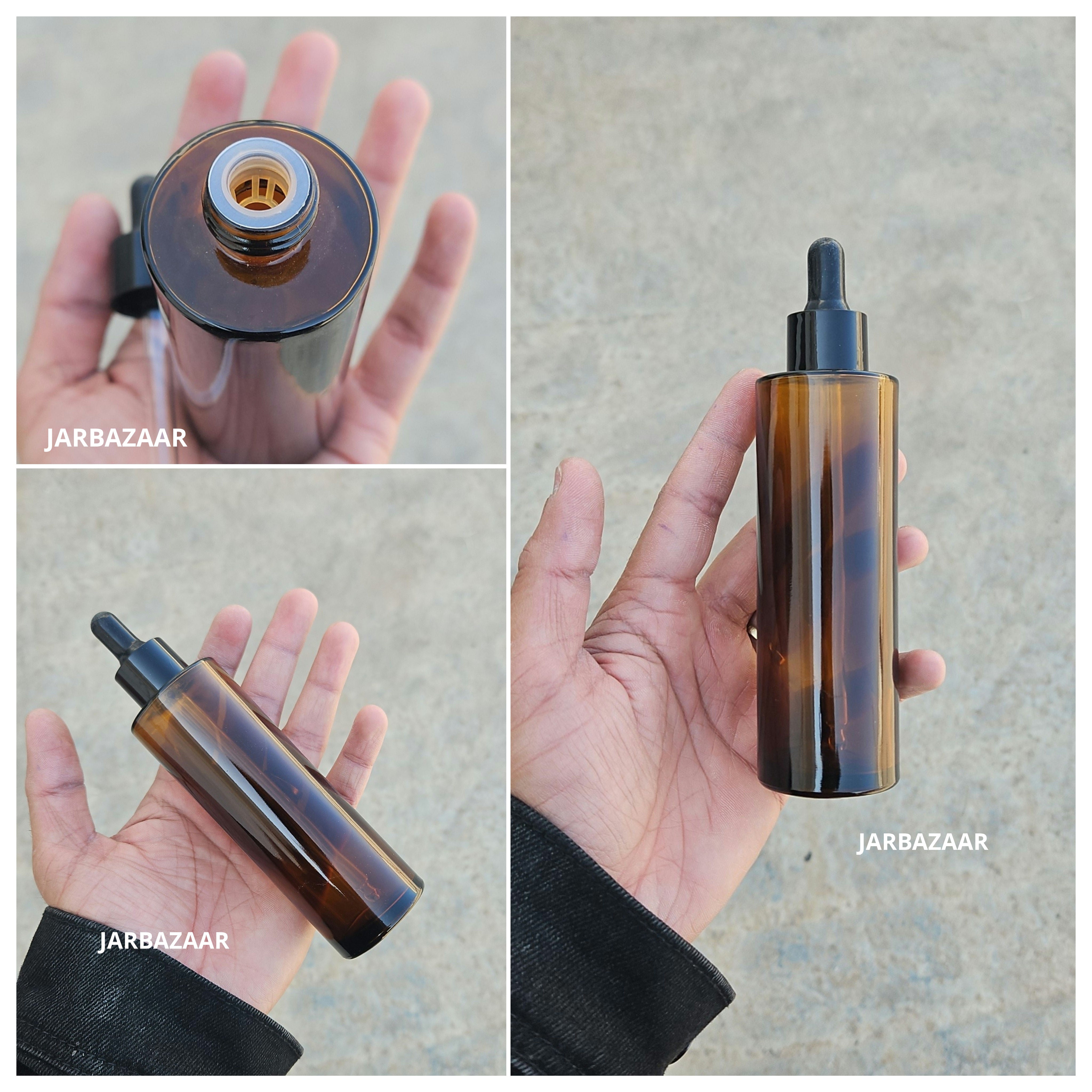 100 ML Amber - Flat Shoulder Dropper Bottle