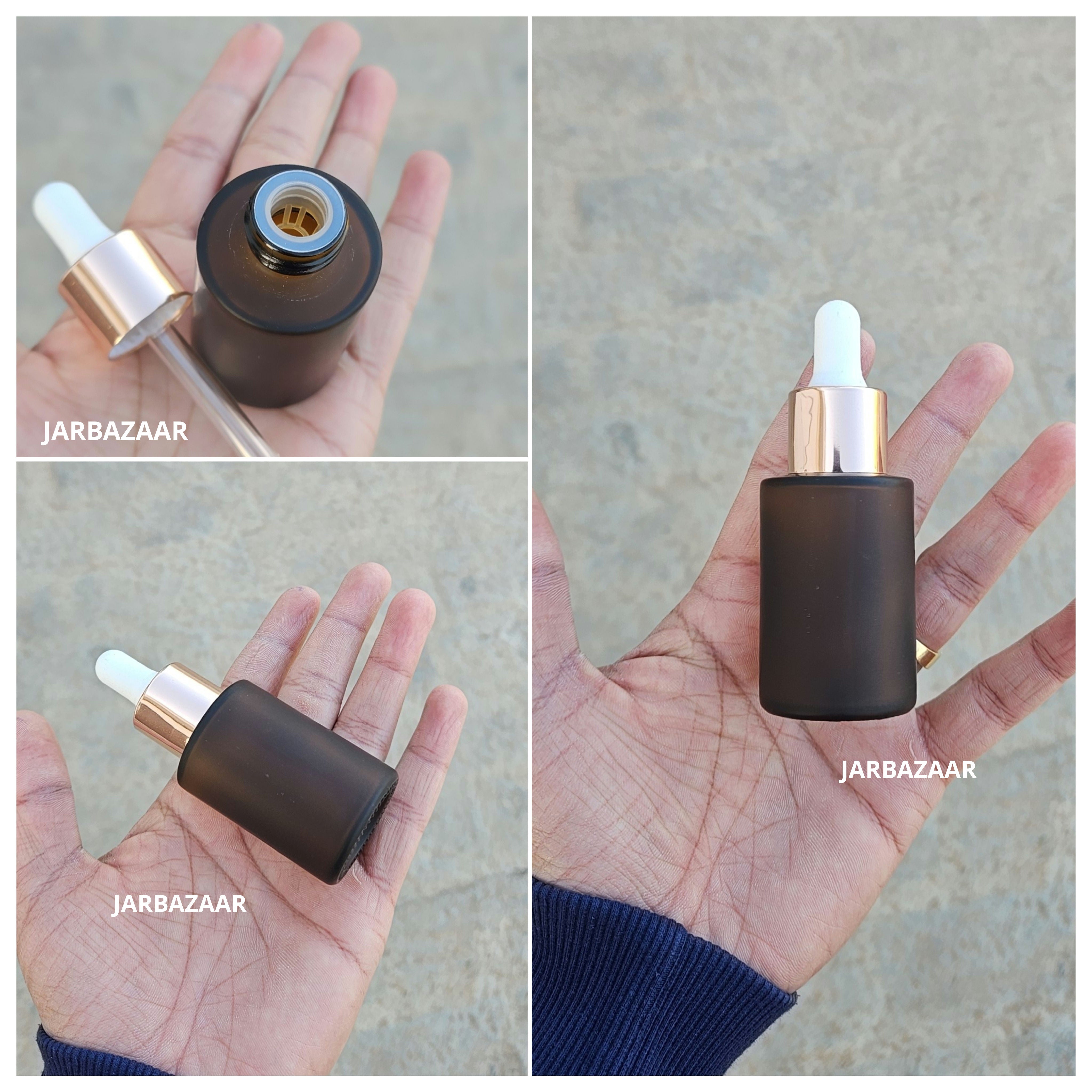 30 ML Amber Frosted - Flat Shoulder Dropper Bottle