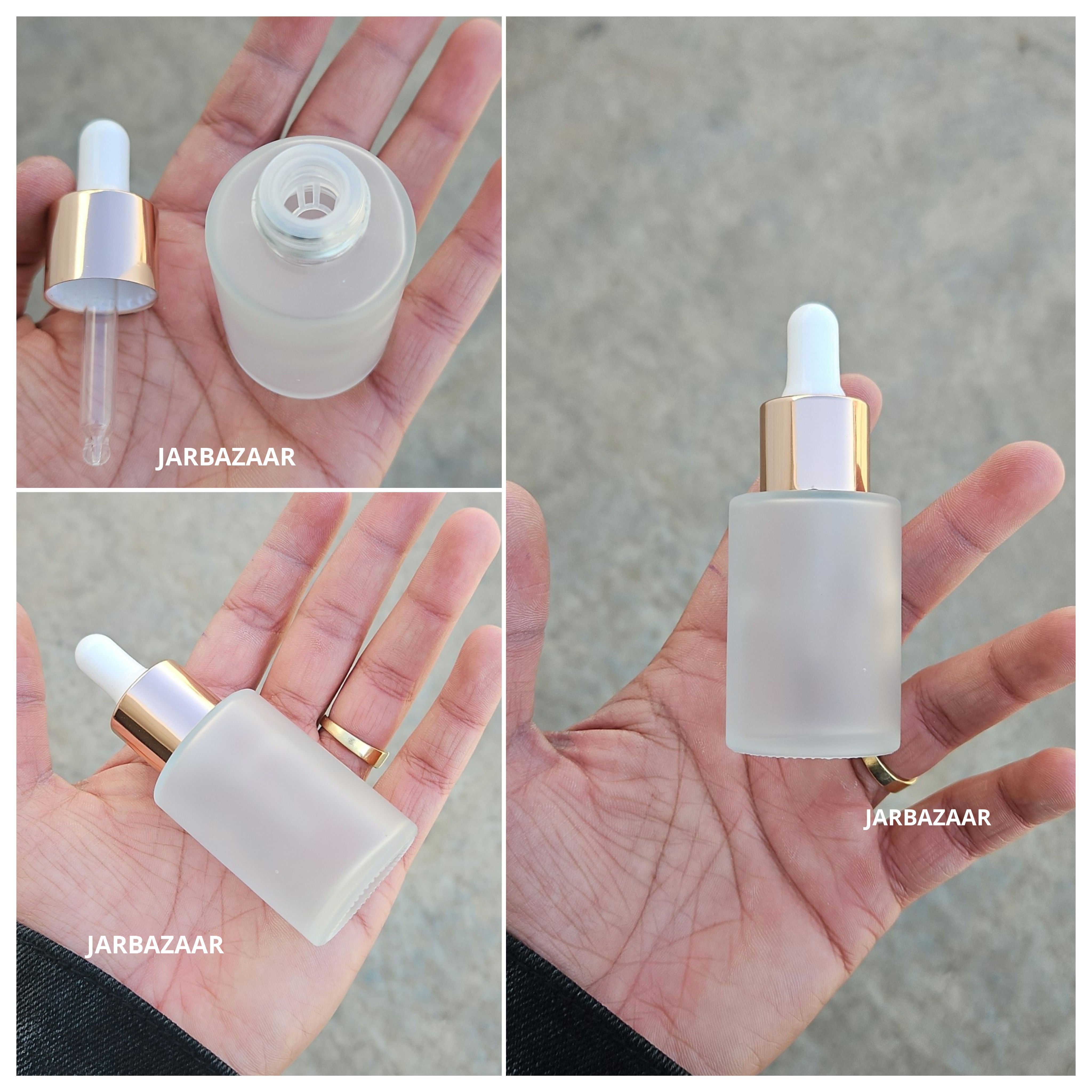 30 ML Clear Frosted - Flat Shoulder Dropper Bottle