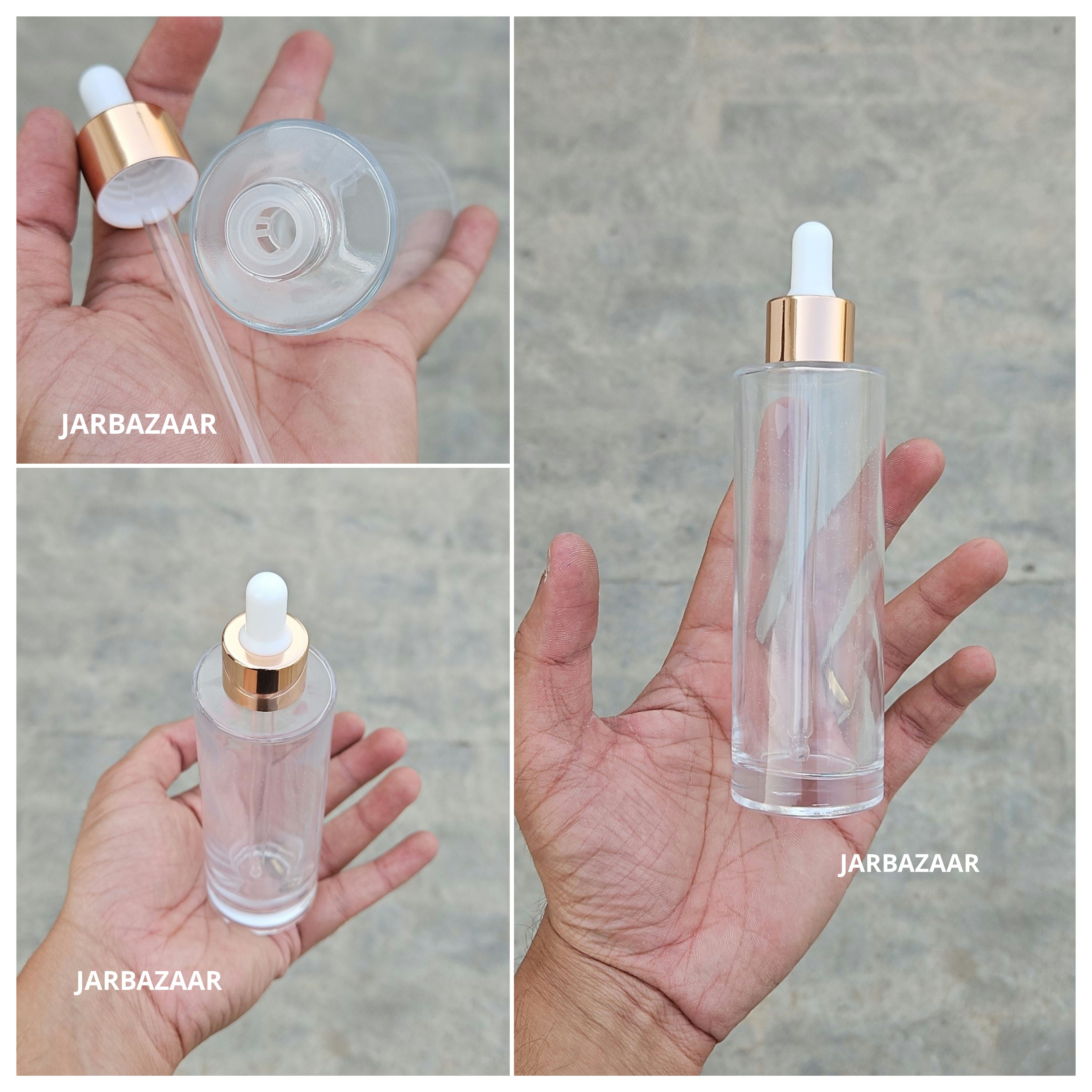 100 ML Transparent - Flat Shoulder Dropper Bottle