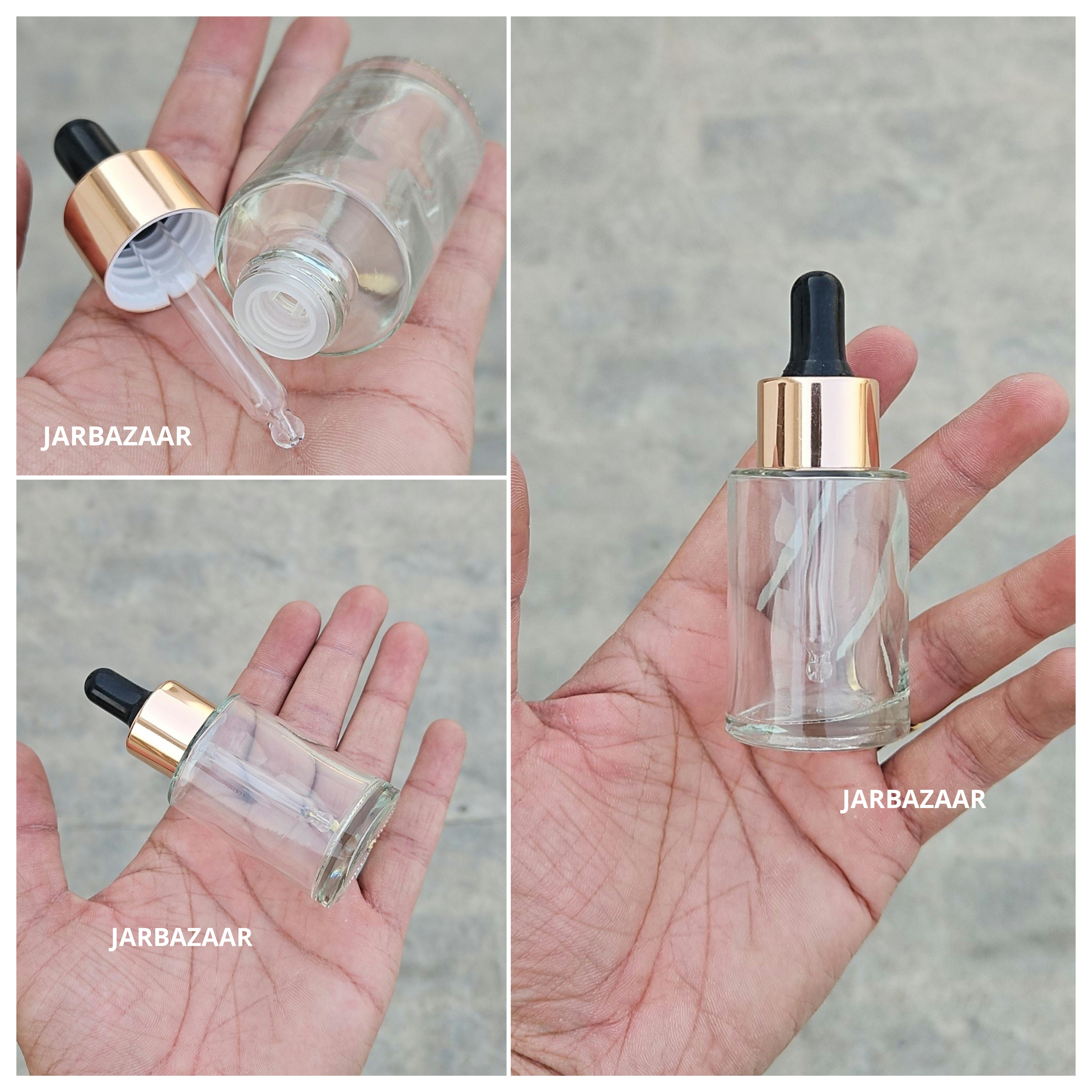 30 ML Transparent - Flat Shoulder Dropper Bottle