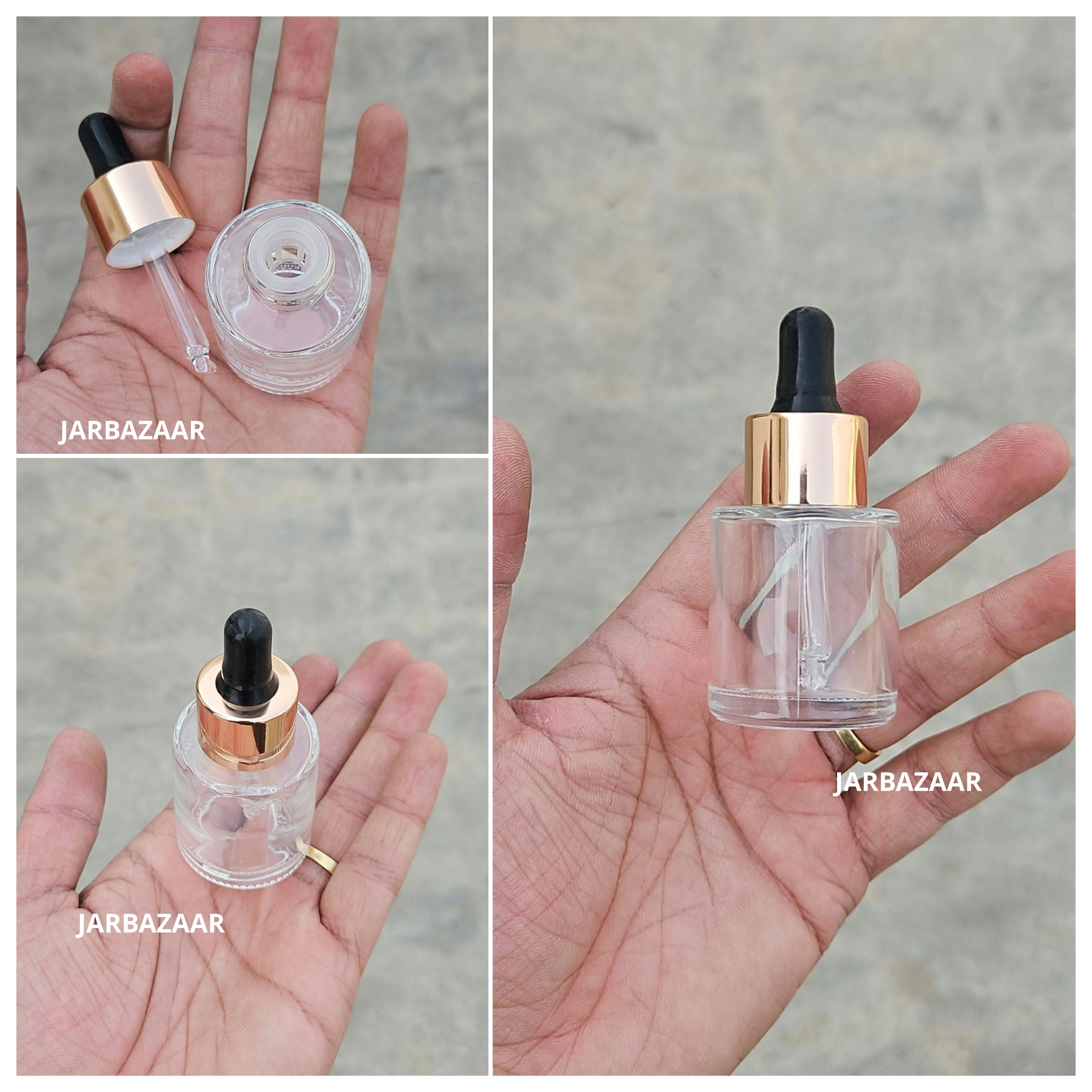 20ML Transparent - Flat Shoulder Dropper Bottle