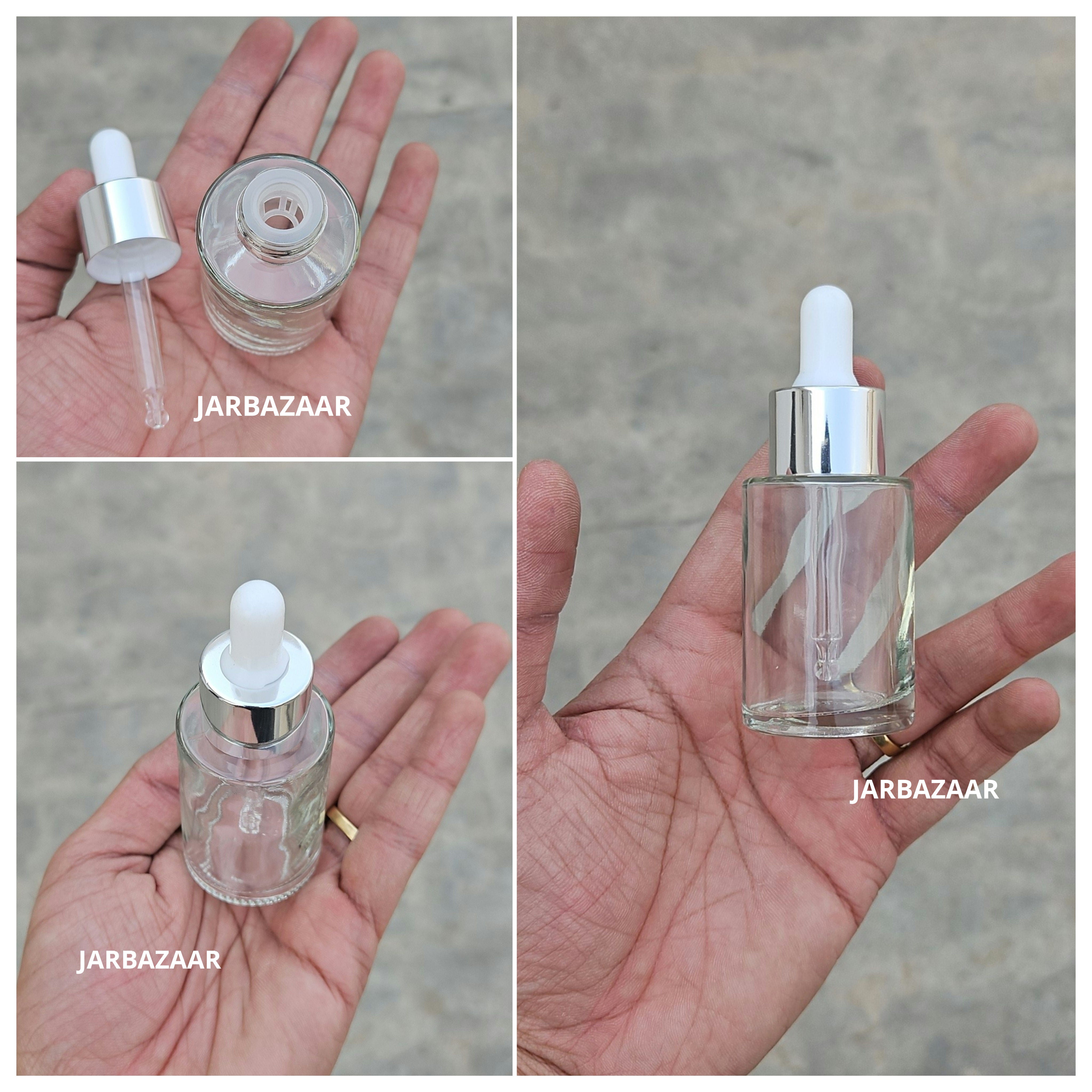30 ML Transparent - Flat Shoulder Dropper Bottle
