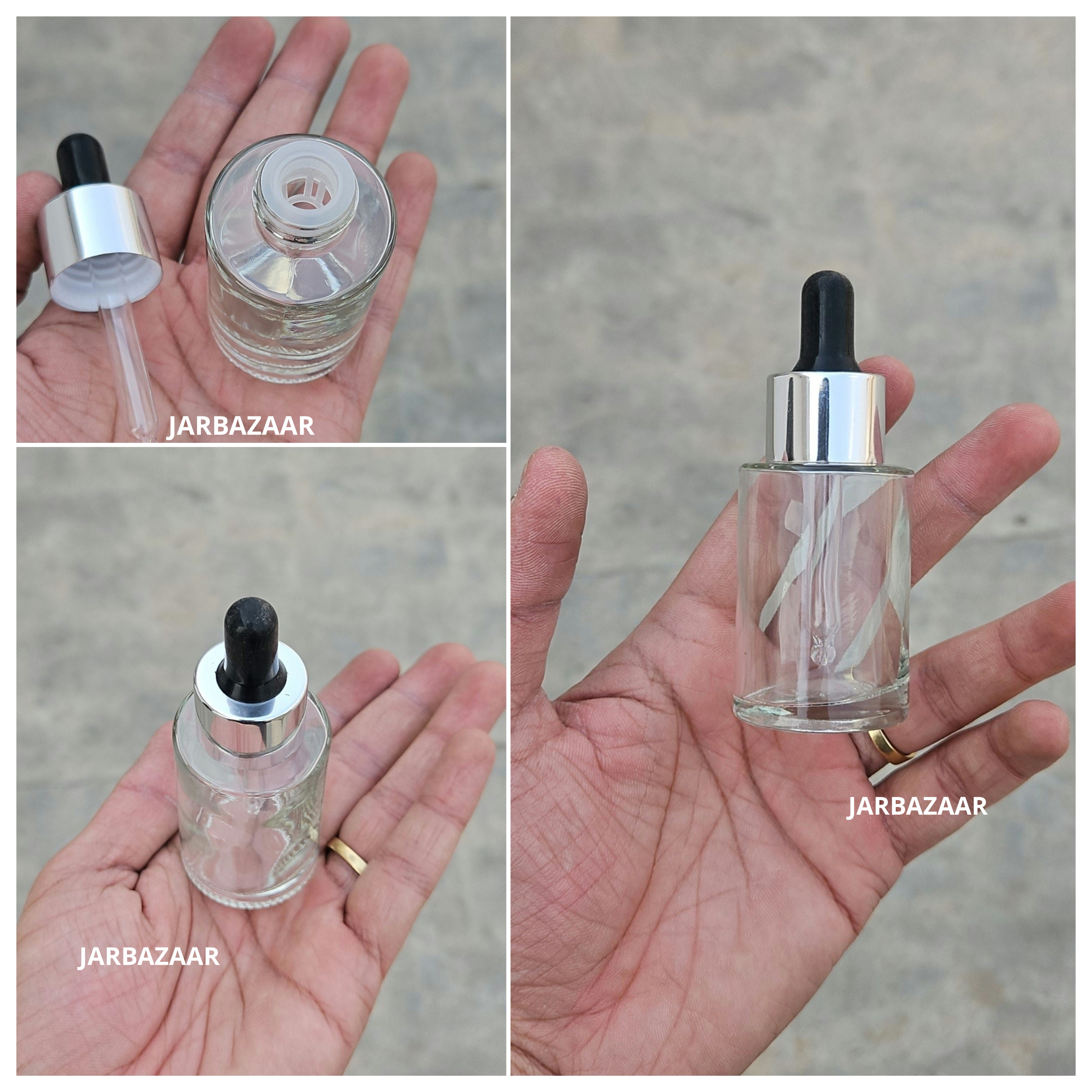 30 ML Transparent - Flat Shoulder Dropper Bottle