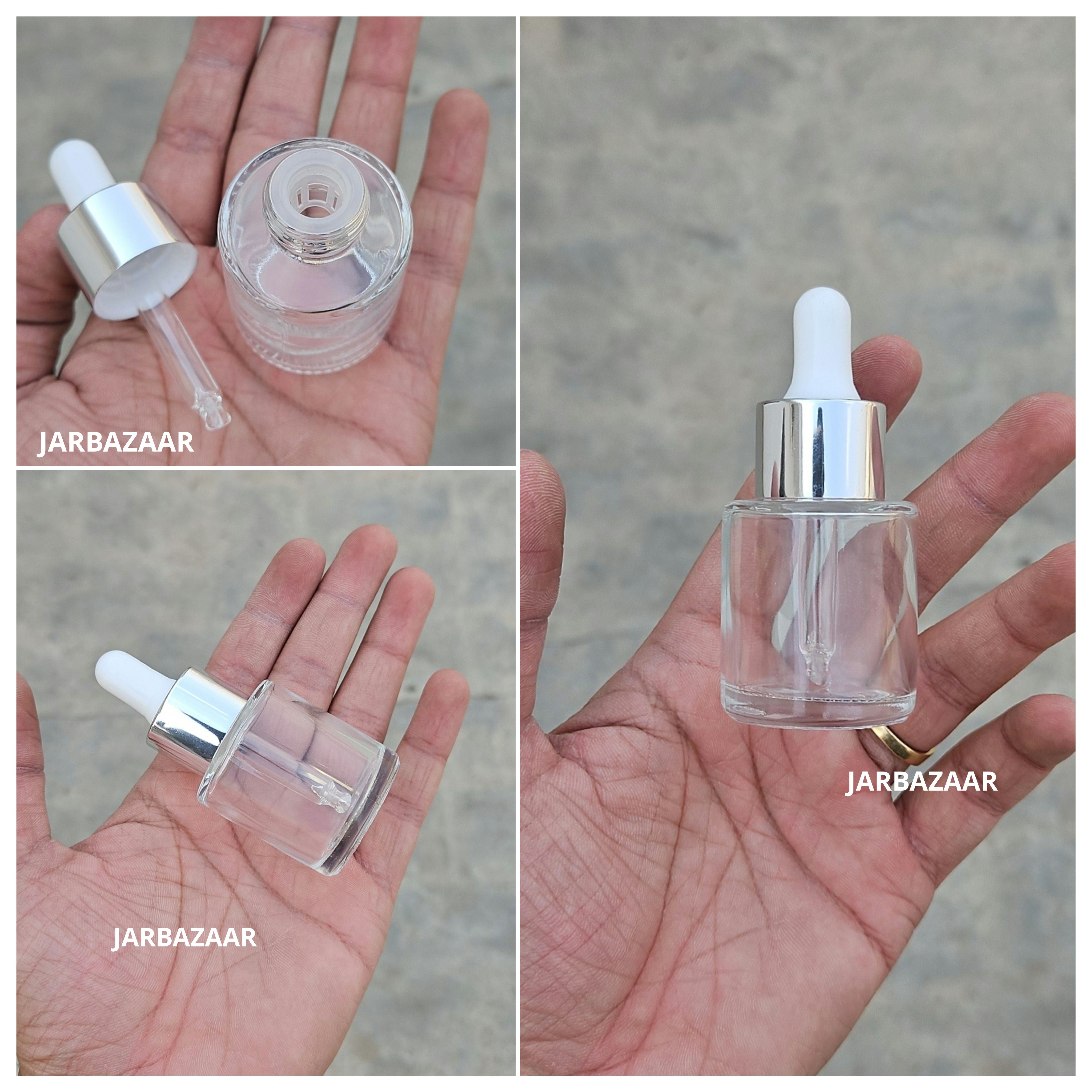 20ML Transparent - Flat Shoulder Dropper Bottle