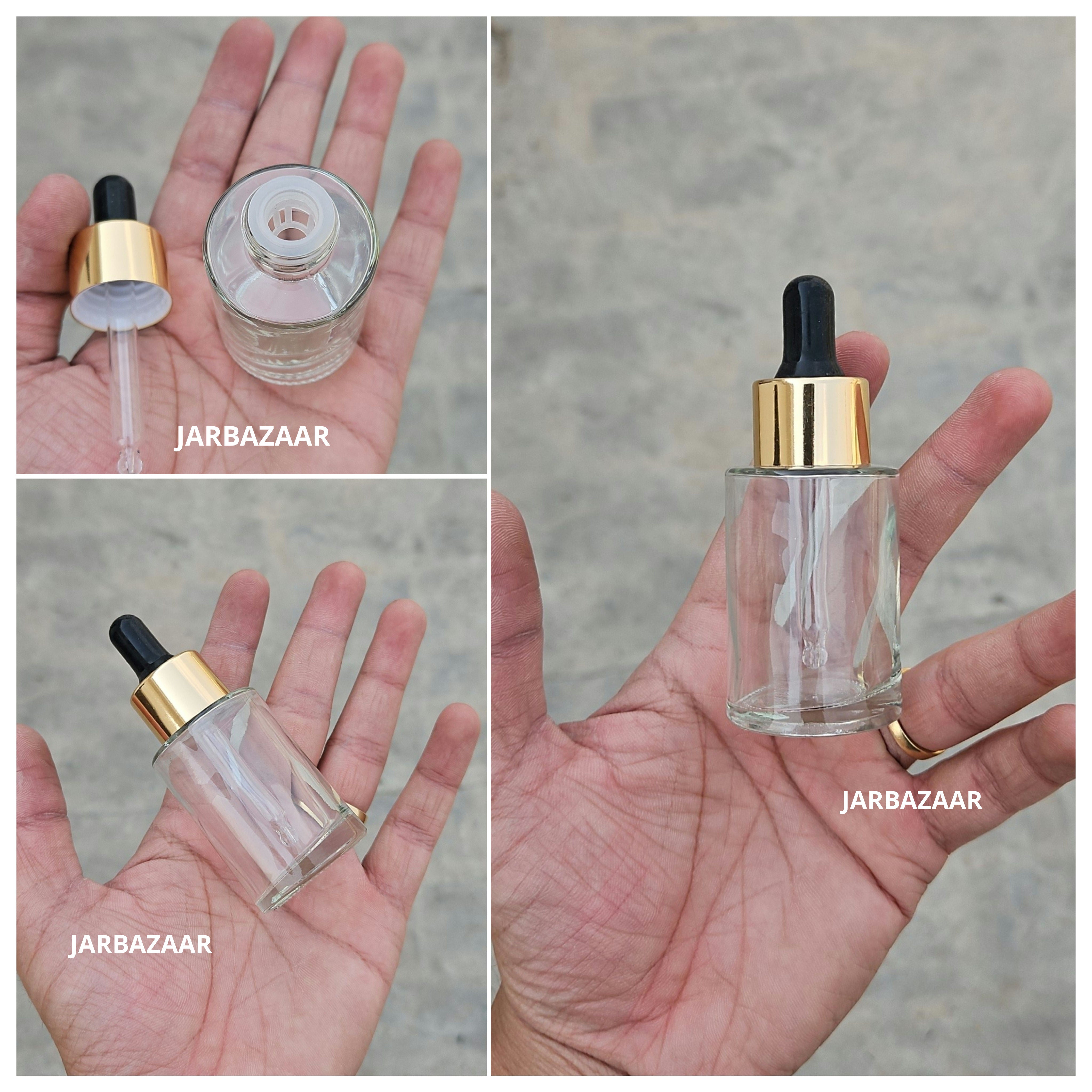 30 ML Transparent - Flat Shoulder Dropper Bottle