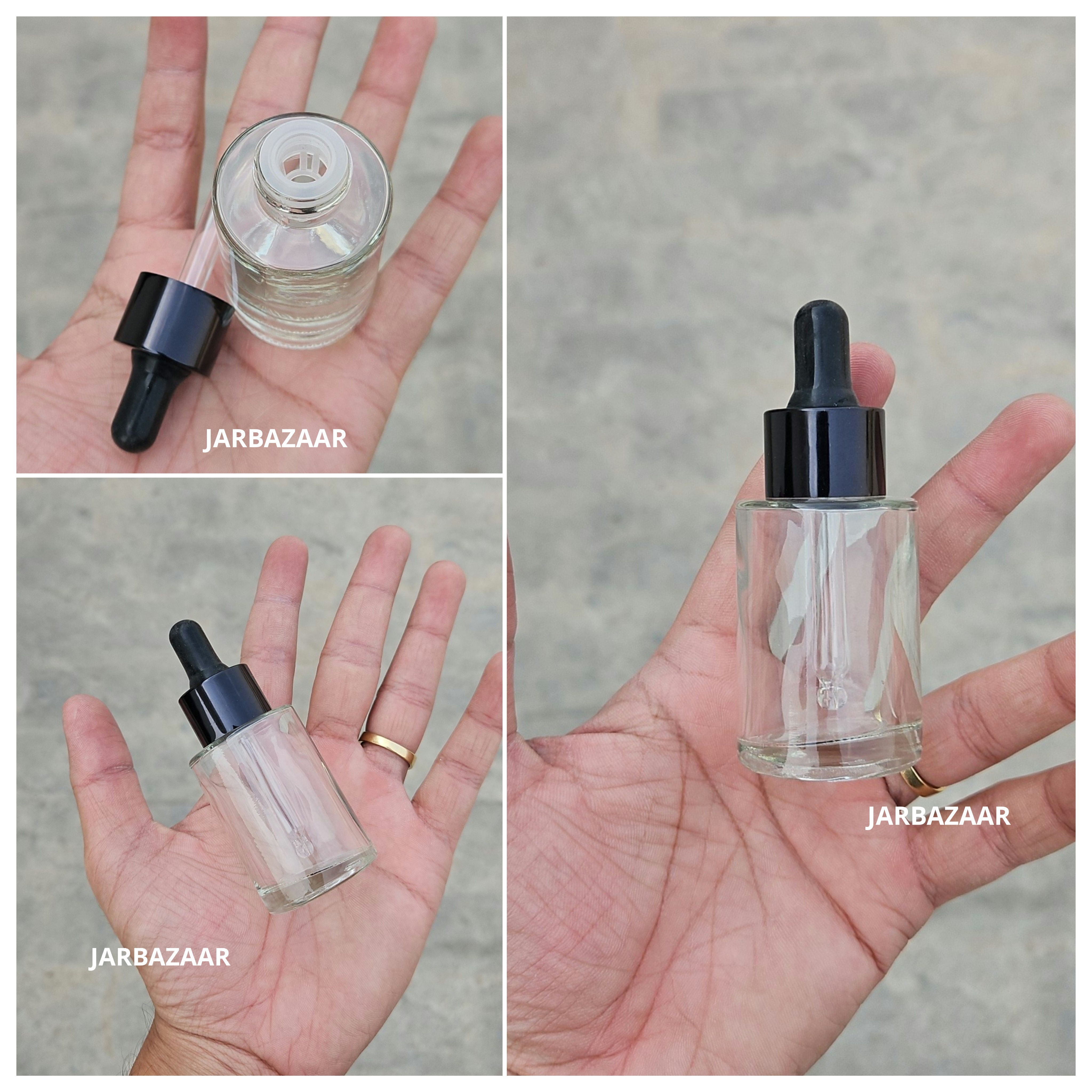 30 ML Transparent - Flat Shoulder Dropper Bottle