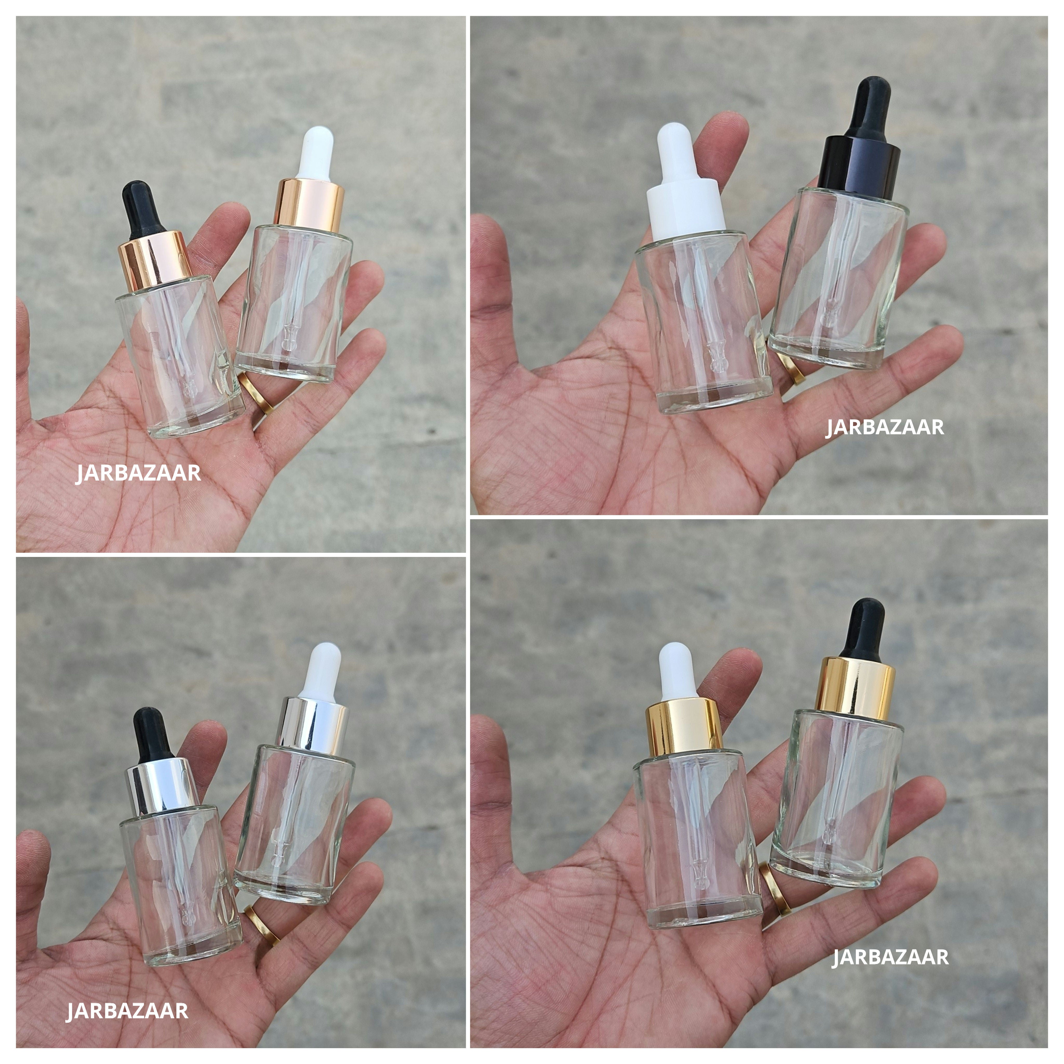 30 ML Transparent - Flat Shoulder Dropper Bottle