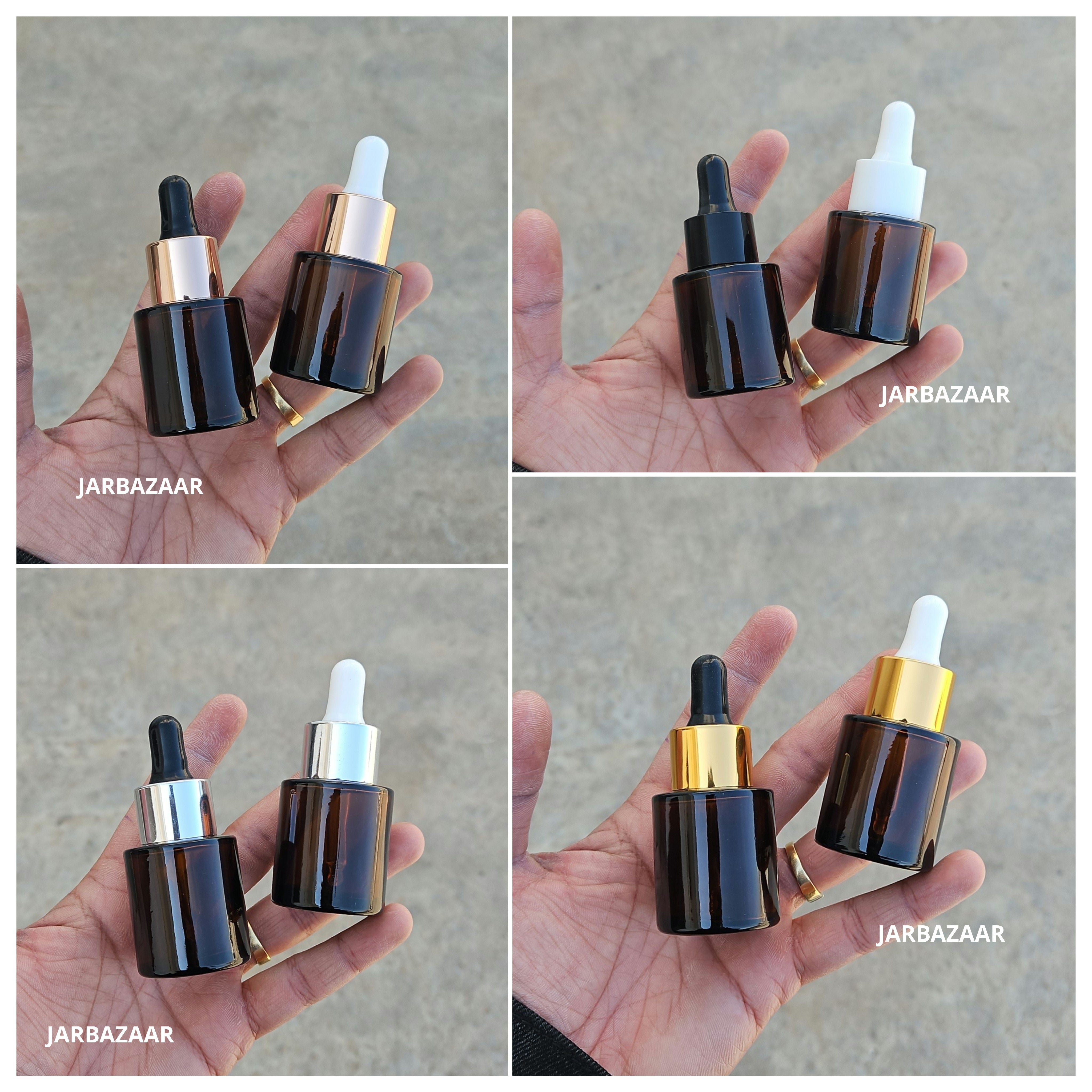 20 ML Amber - Flat Shoulder Dropper Bottle