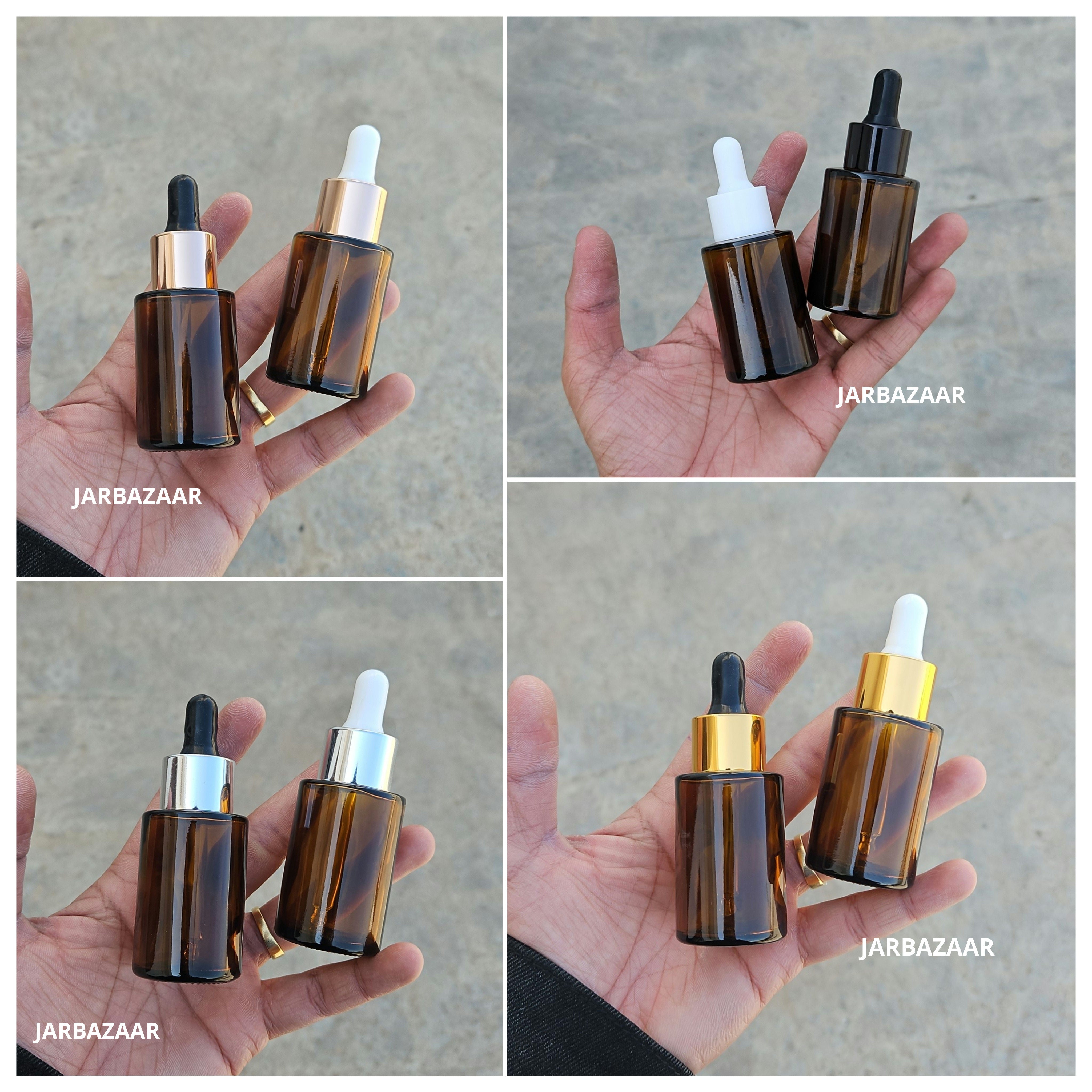 30 ML Amber - Flat Shoulder Dropper Bottle