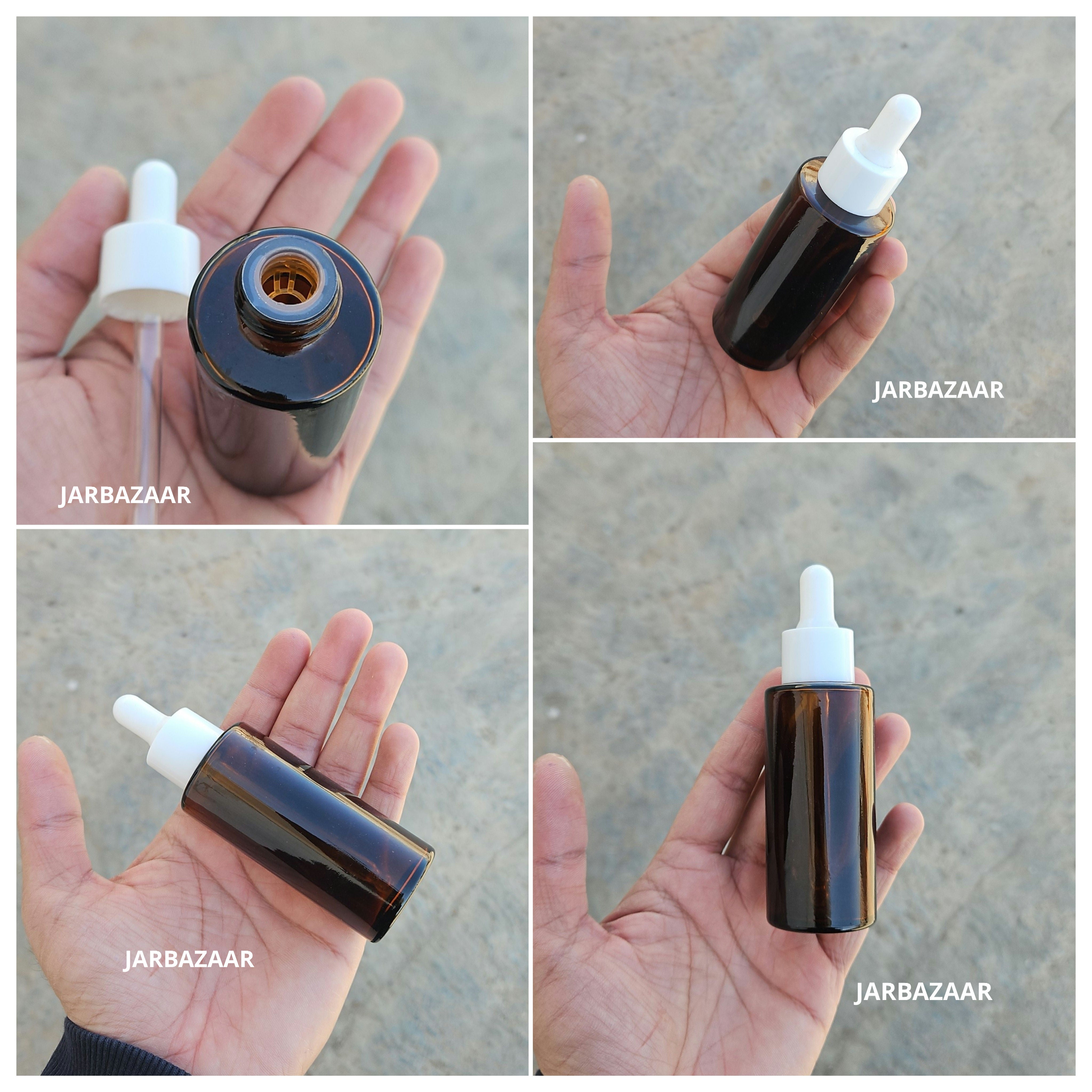 50 ML Amber - Flat Shoulder Dropper Bottle