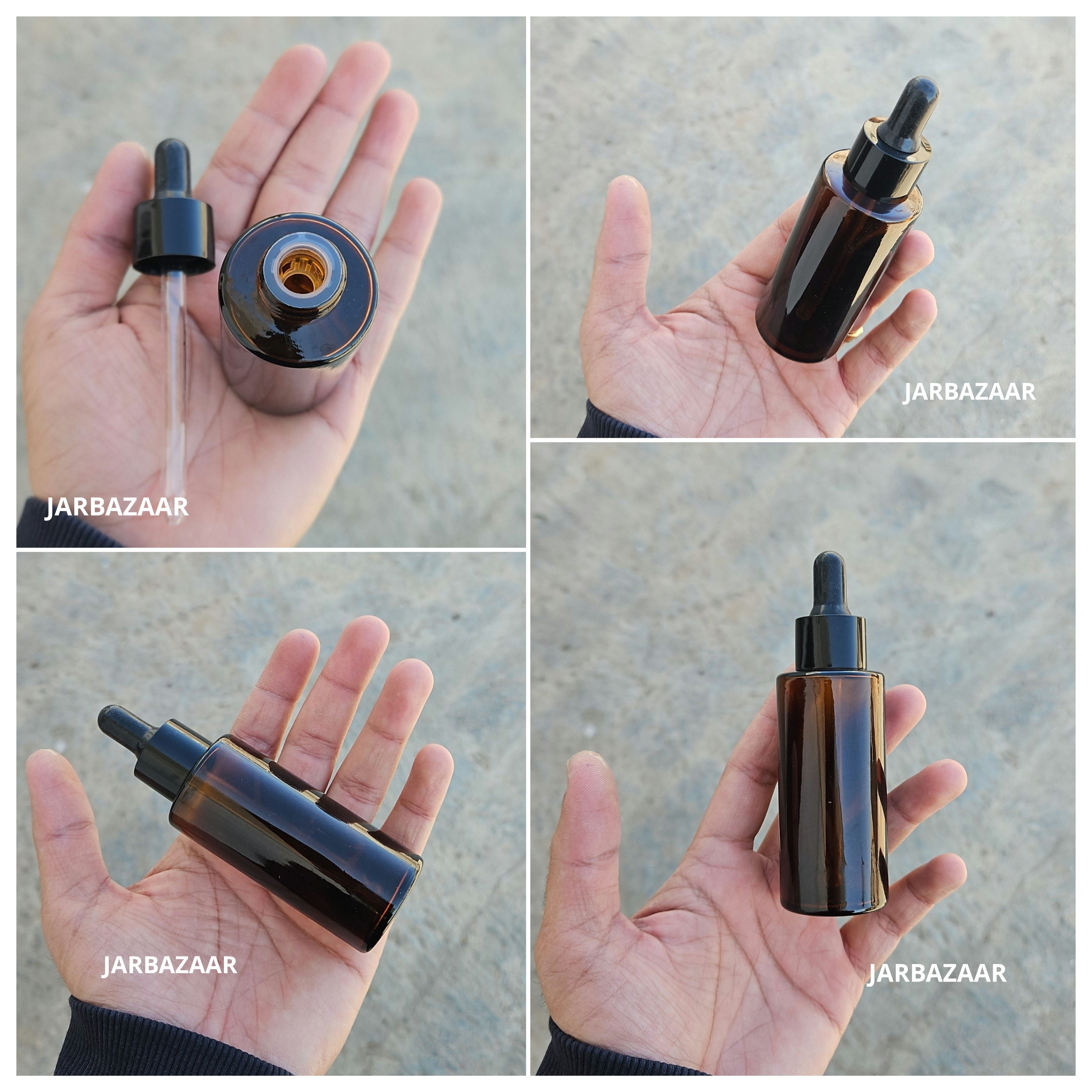 50 ML Amber - Flat Shoulder Dropper Bottle