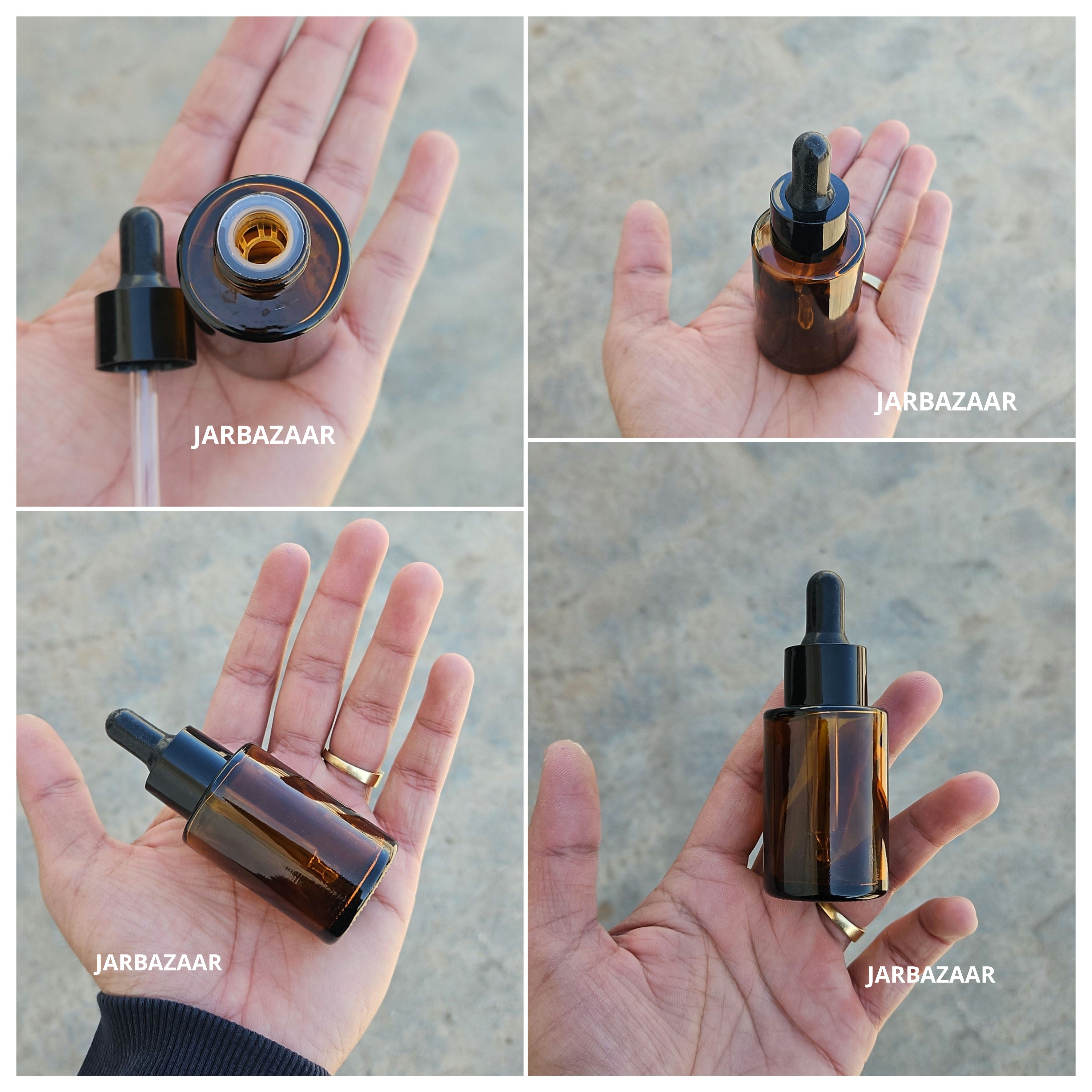 30 ML Amber - Flat Shoulder Dropper Bottle