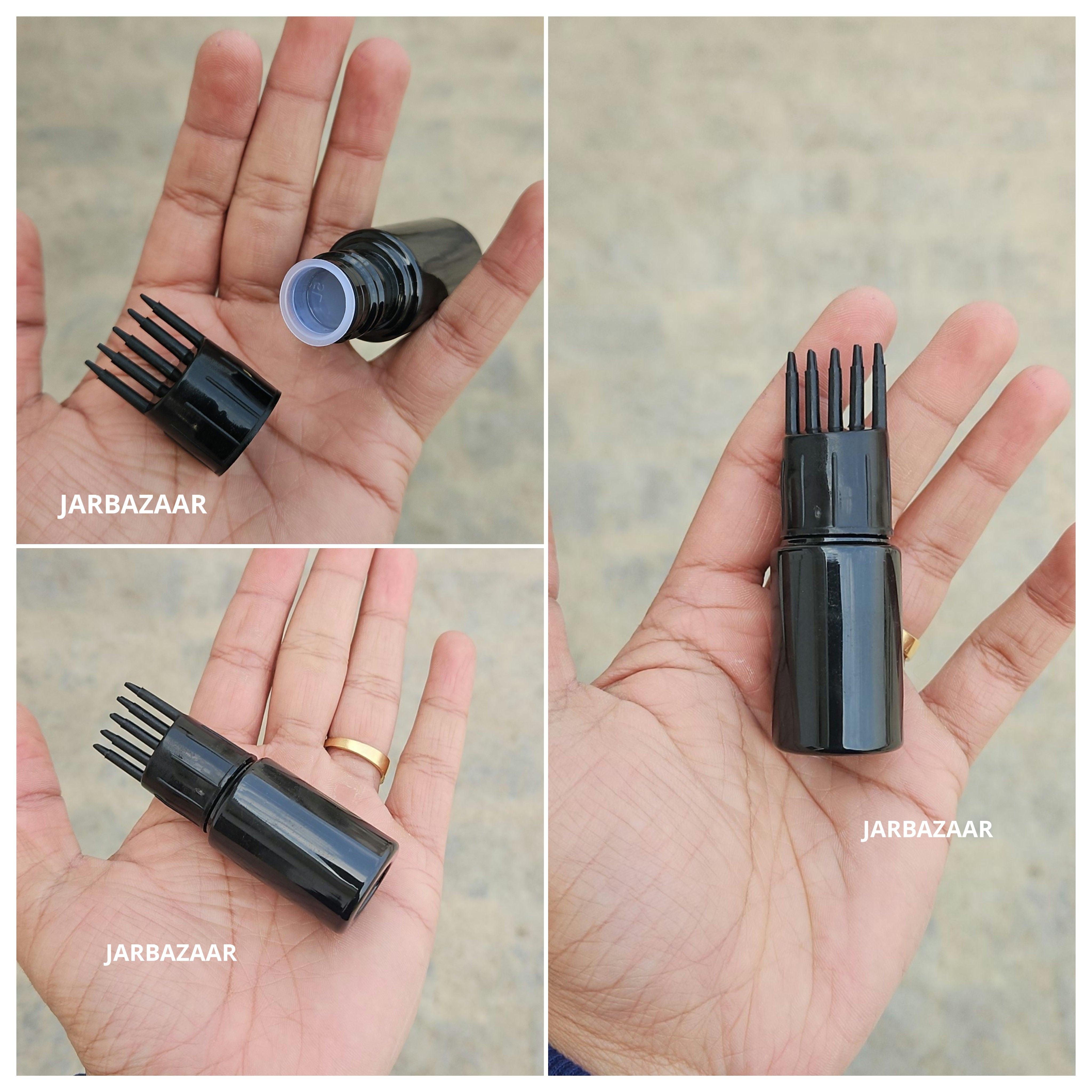 20 ML Black Pet Bottle (With Comb Cap)