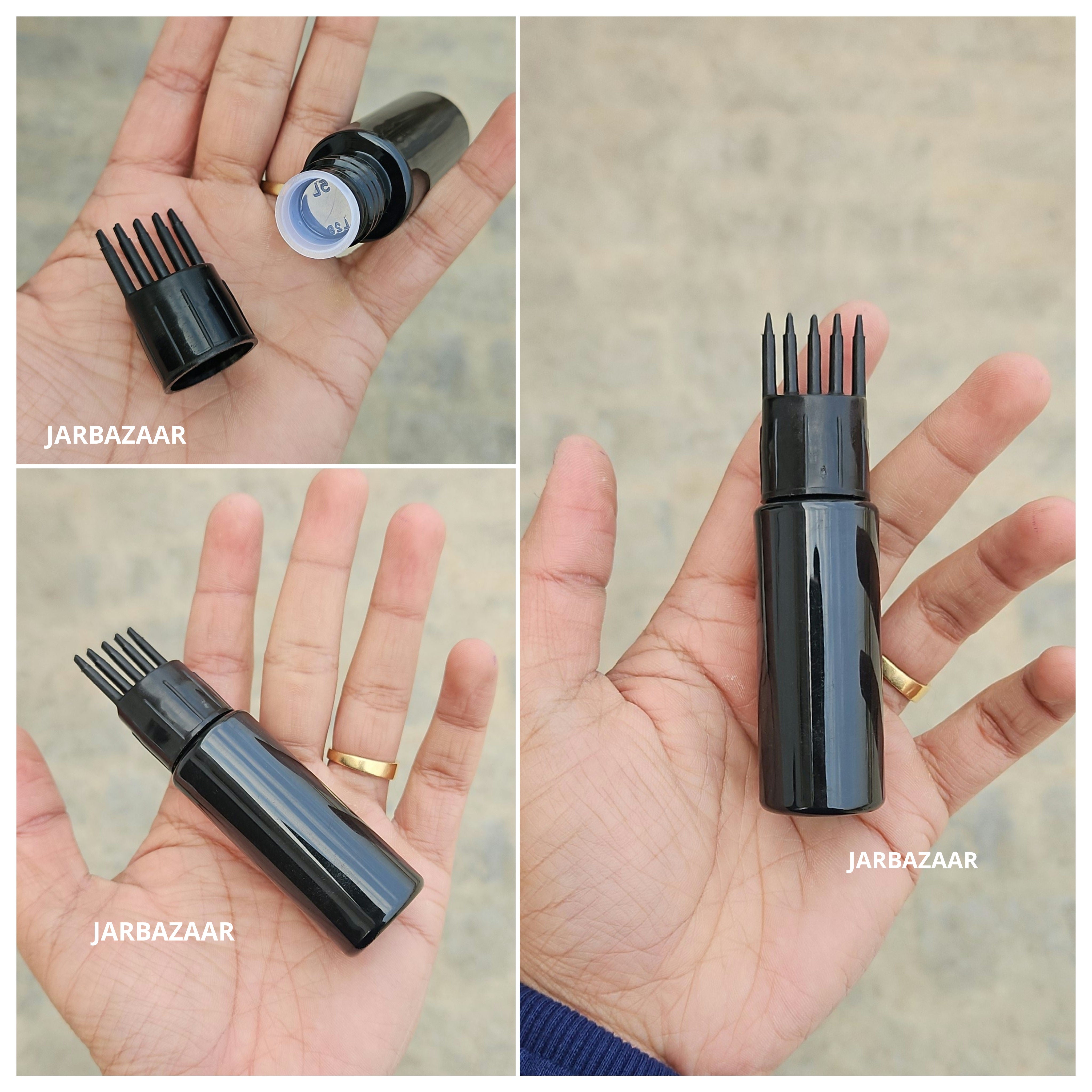 30 ML Black Pet Bottle (With Comb Cap)