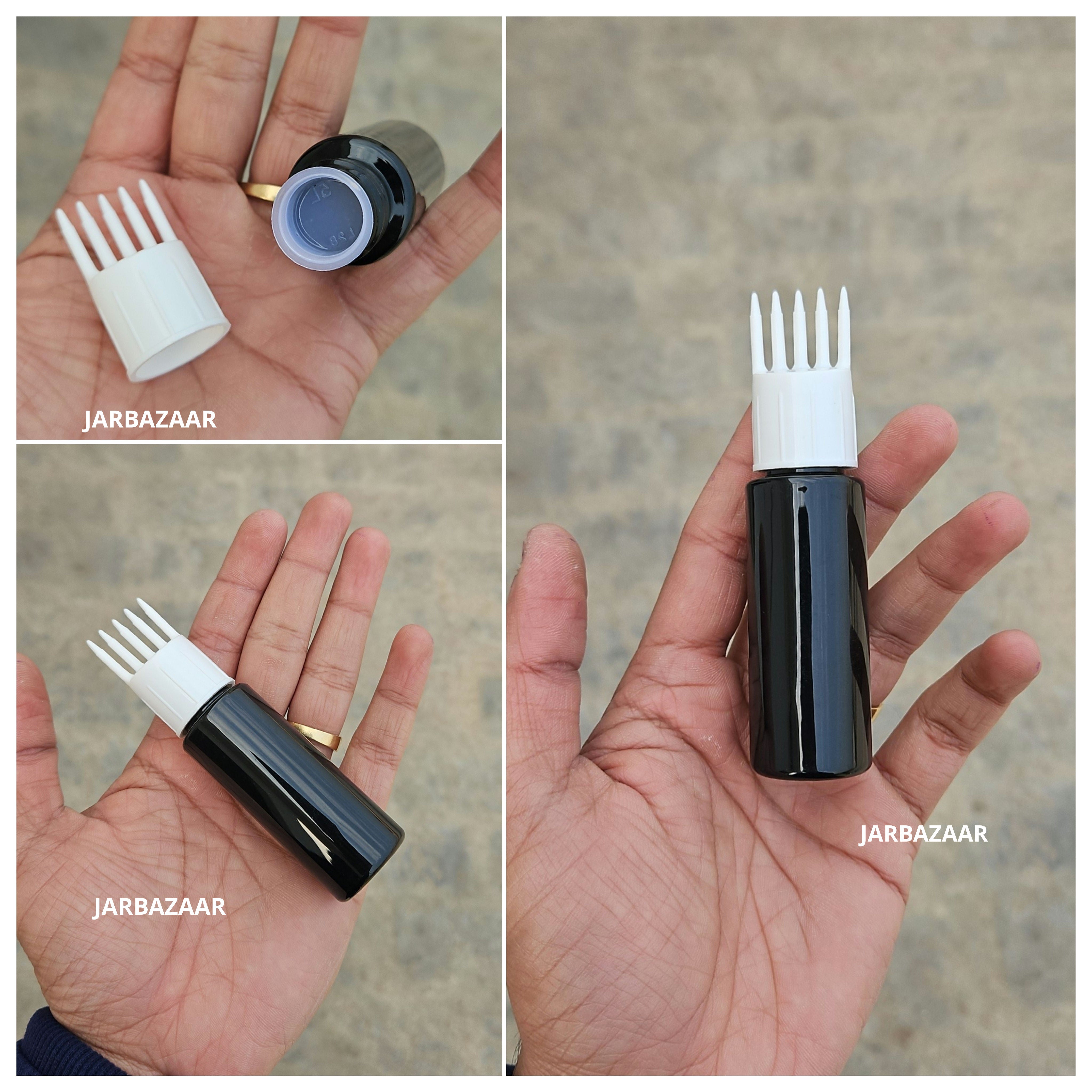 30 ML Black Pet Bottle (With Comb Cap)