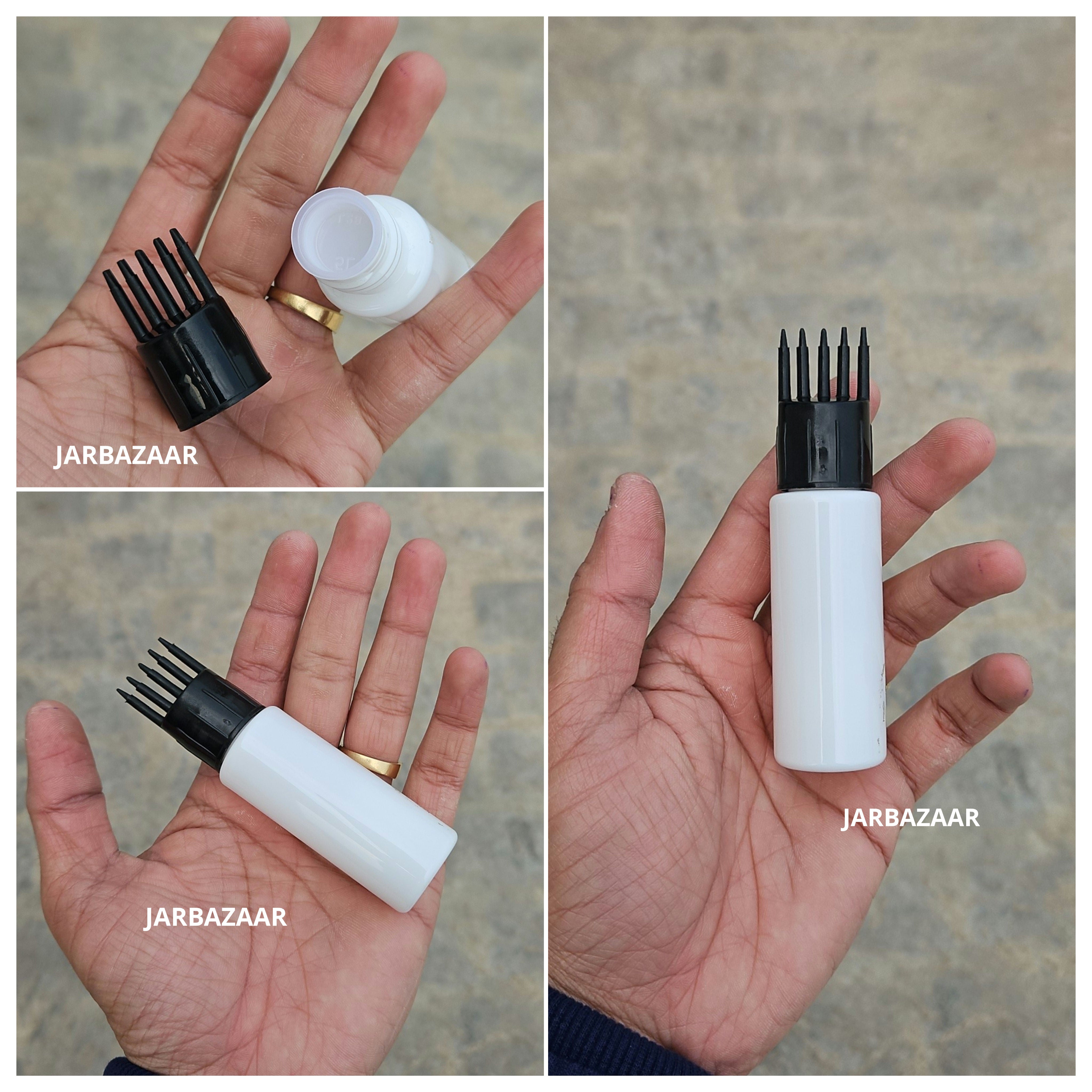 30 ML White Pet Bottle (With Comb Cap)