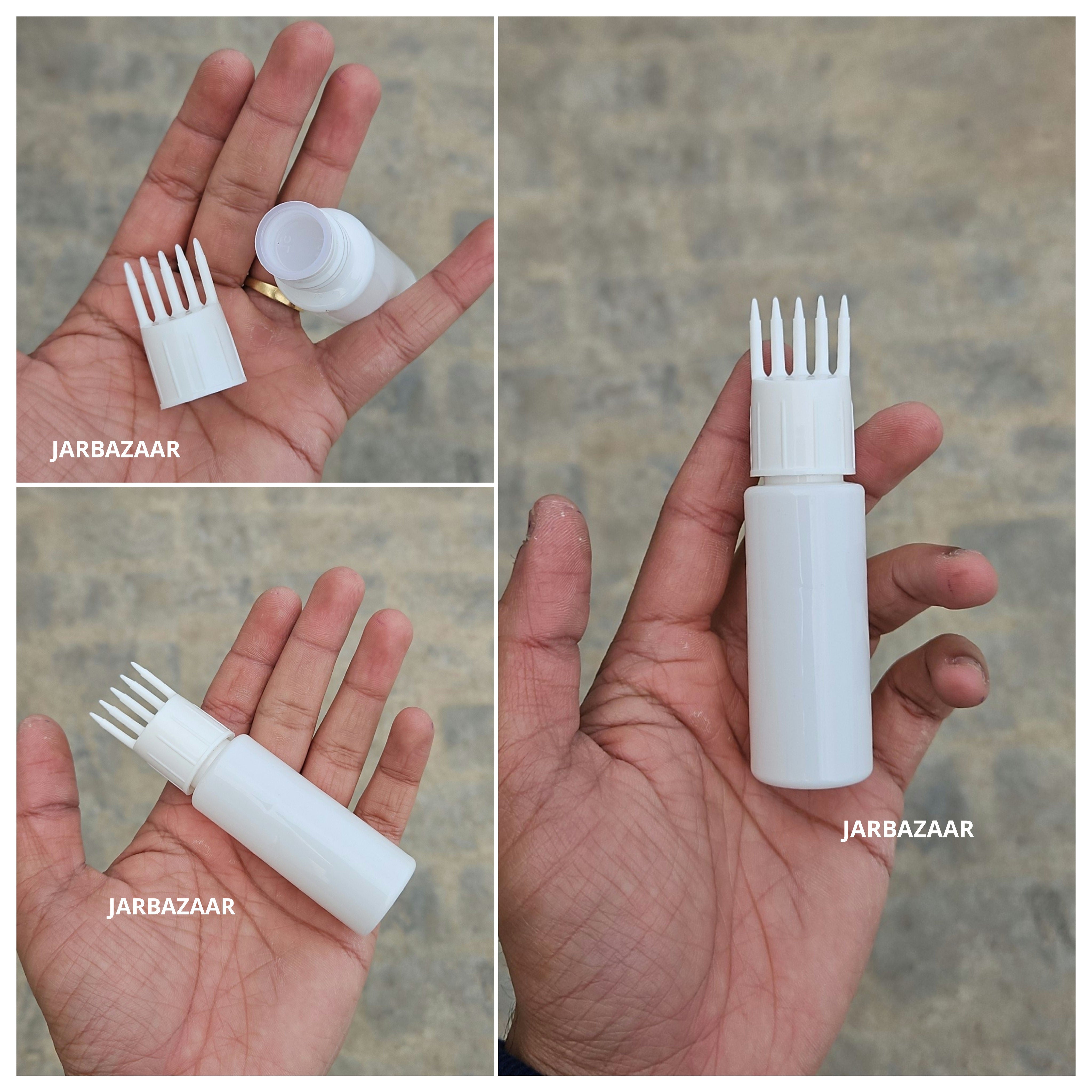 30 ML White Pet Bottle (With Comb Cap)