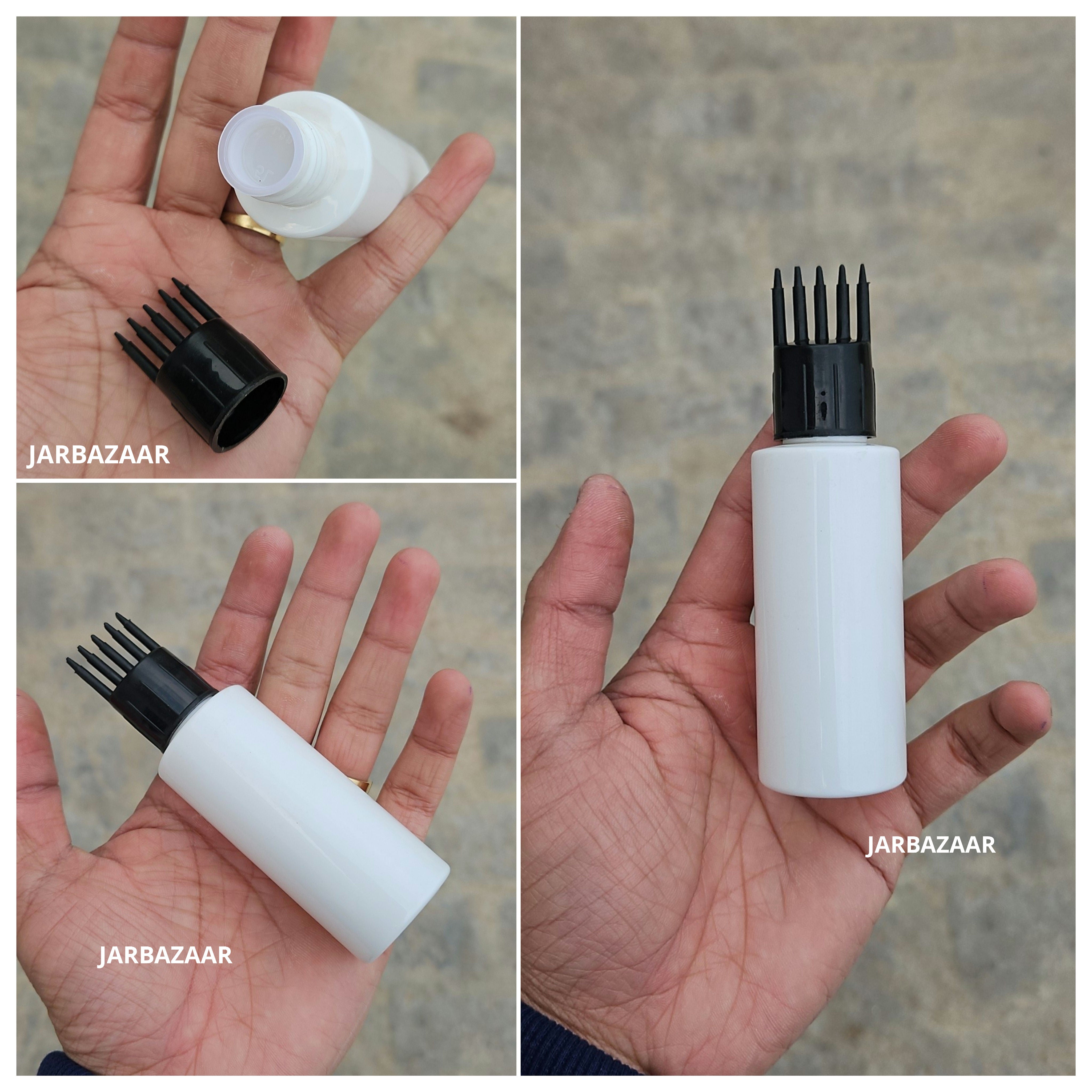50 ML GLI White Pet Bottle (With Comb Cap)