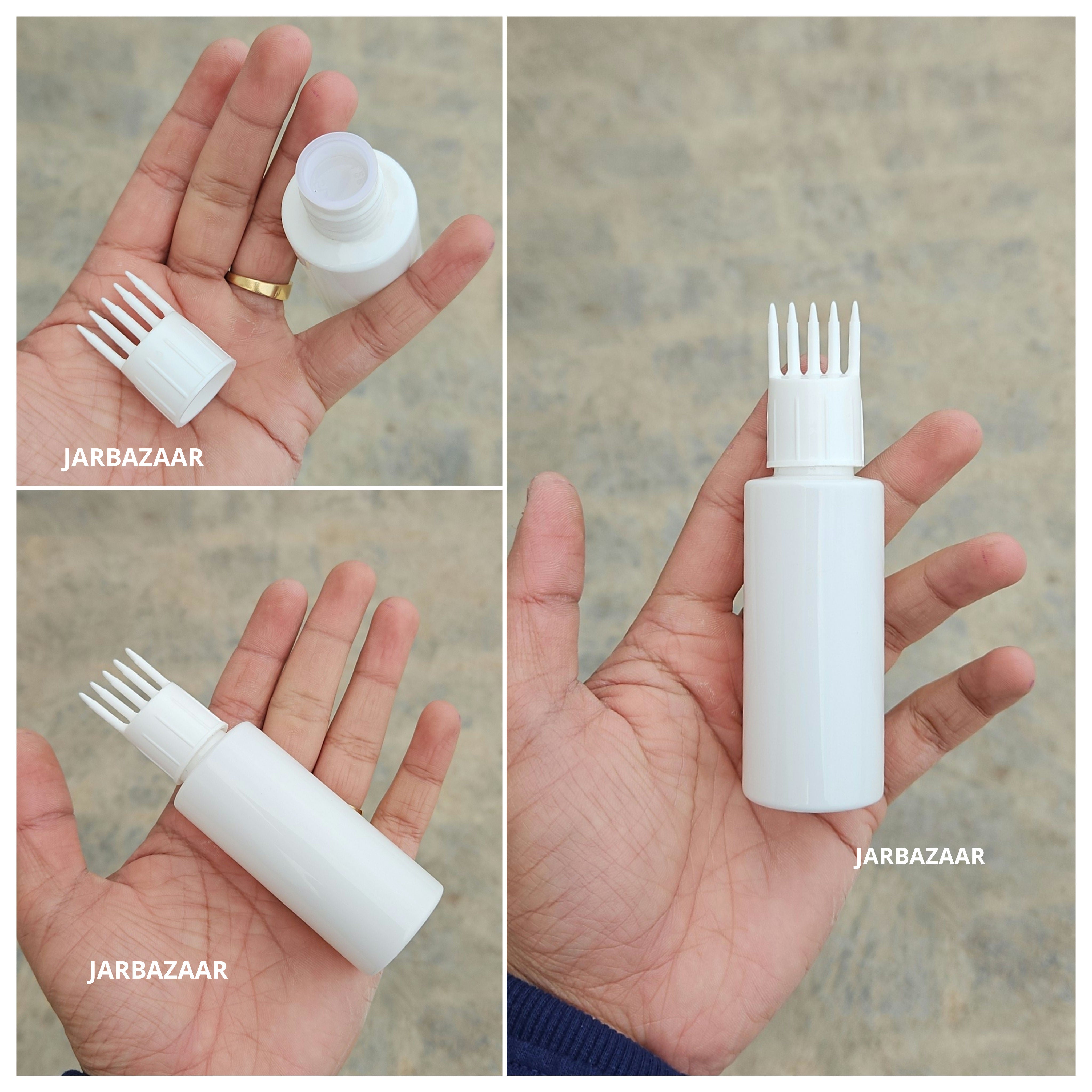 50 ML GLI White Pet Bottle (With Comb Cap)