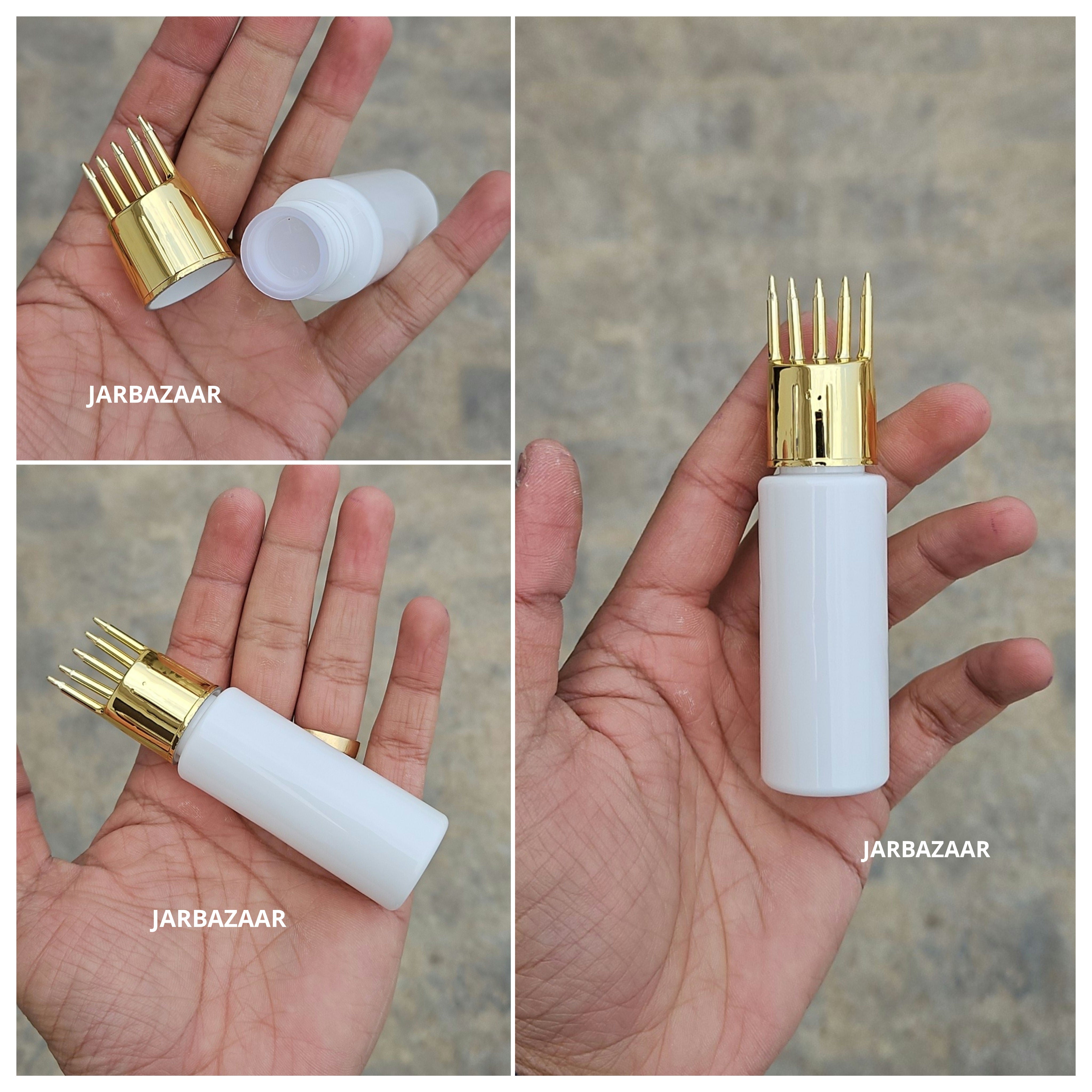 30 ML White Pet Bottle (With Golden Comb Cap)