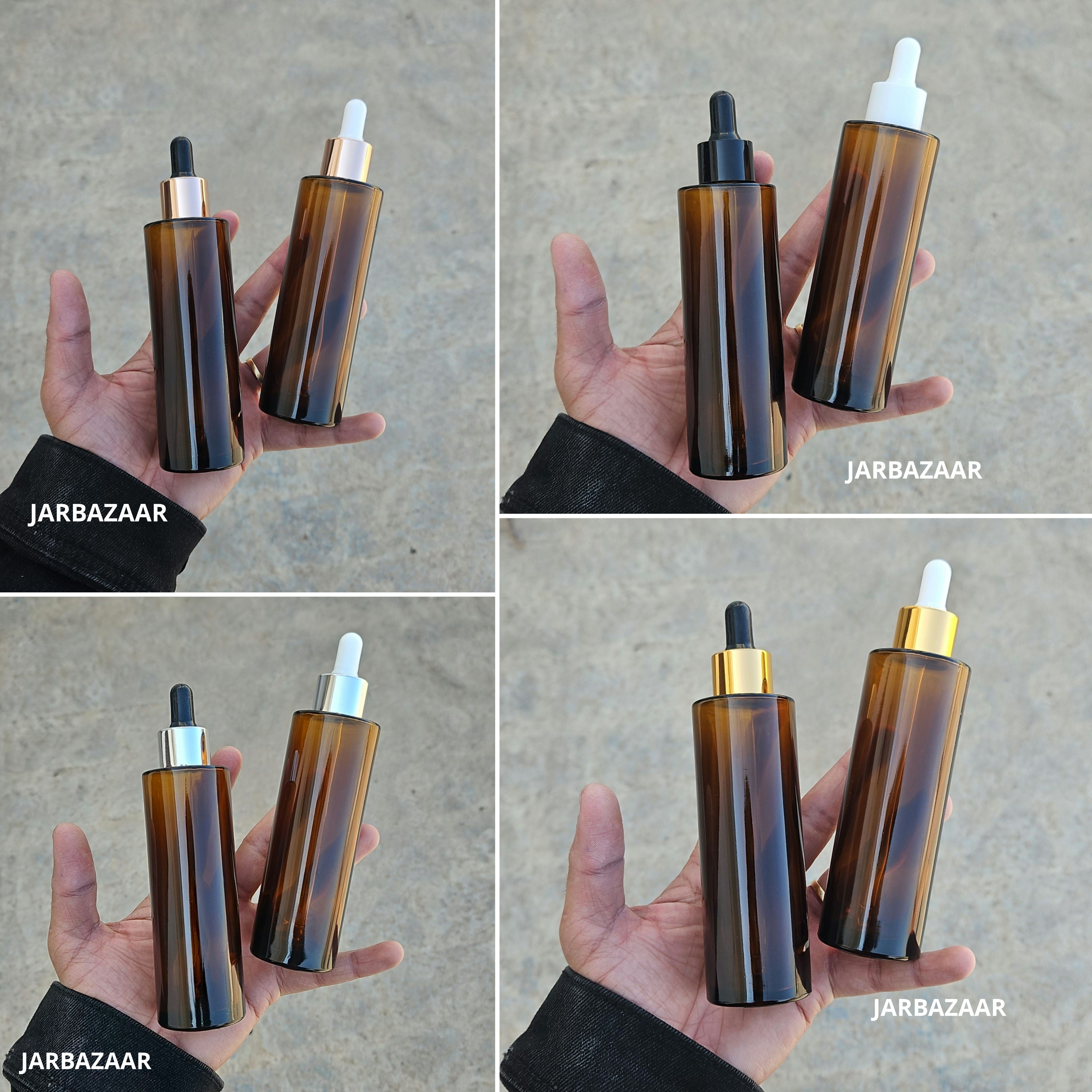 100 ML Amber - Flat Shoulder Dropper Bottle