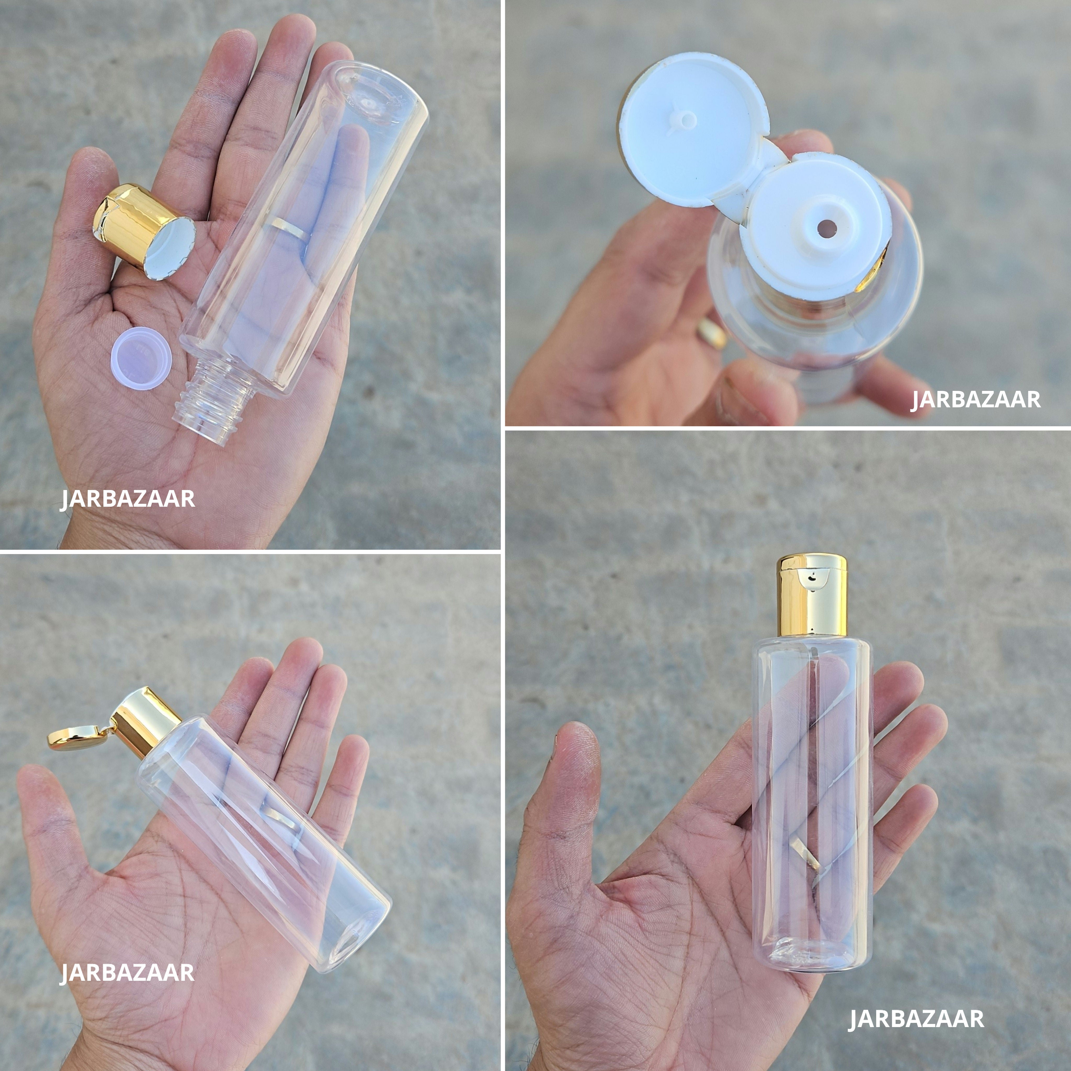 100 ML GLI Transparent Pet Bottle (With Golden Fliptop Caps)