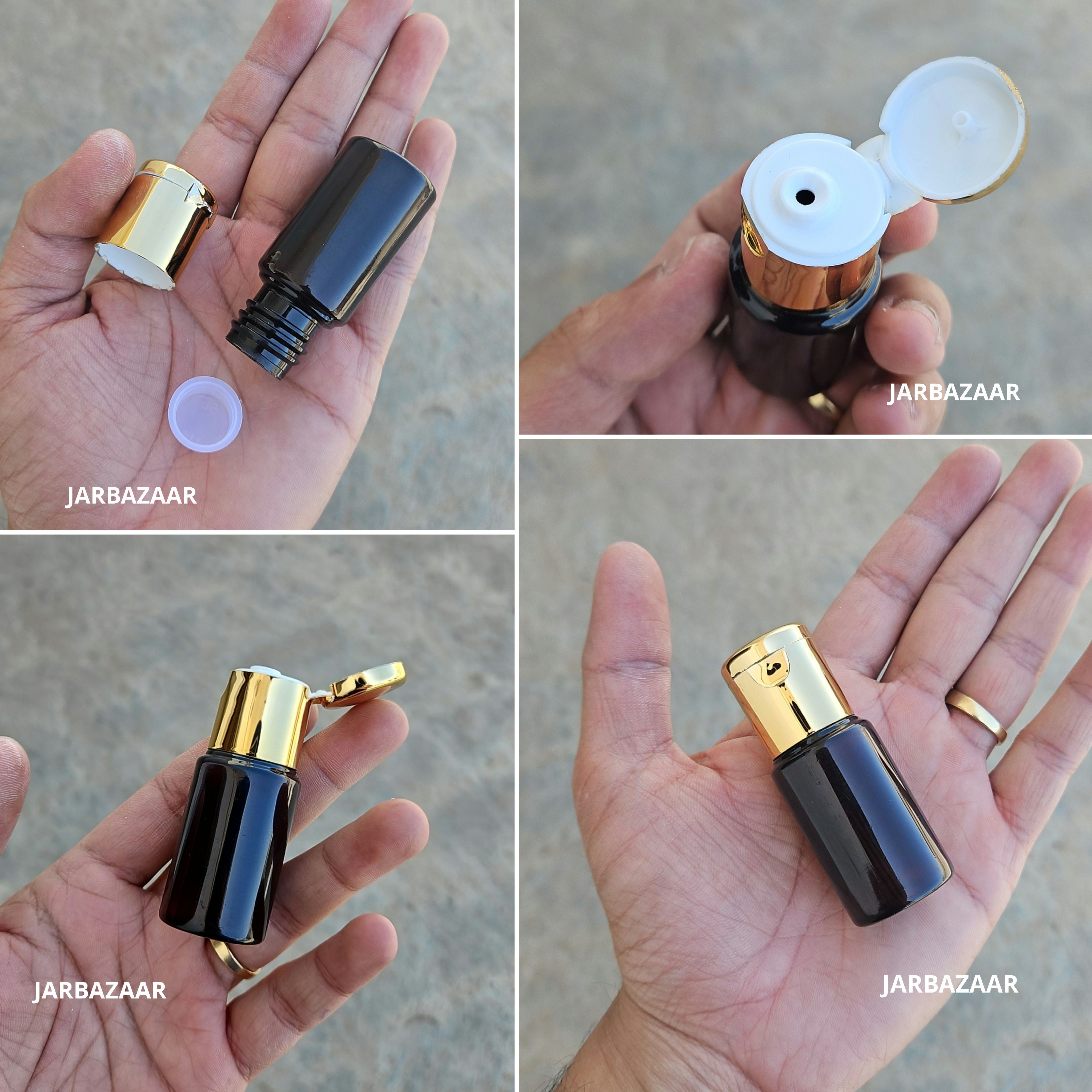 20 ML Amber Pet Bottle (With Golden Fliptop Caps)