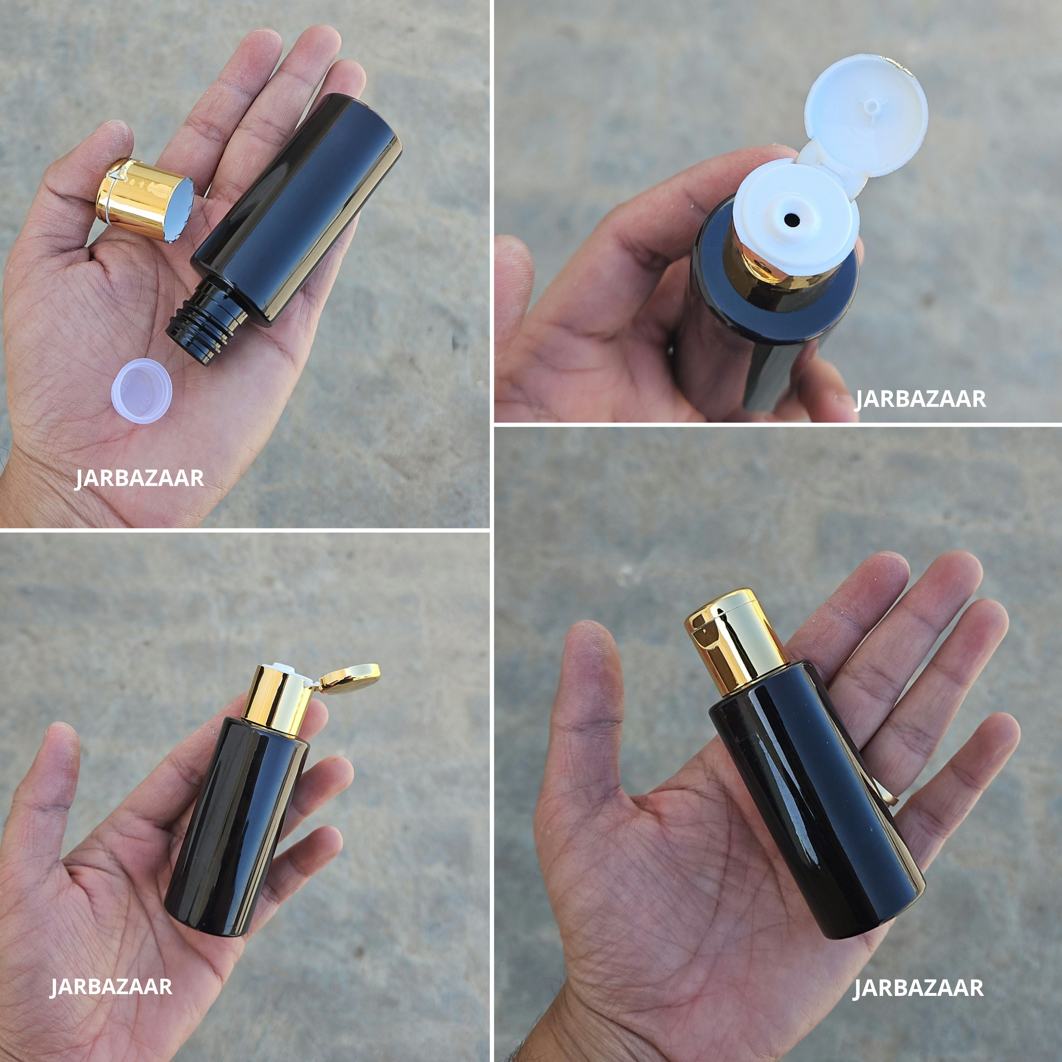 50 ML GLI Amber Pet Bottle (With Golden Fliptop Caps)