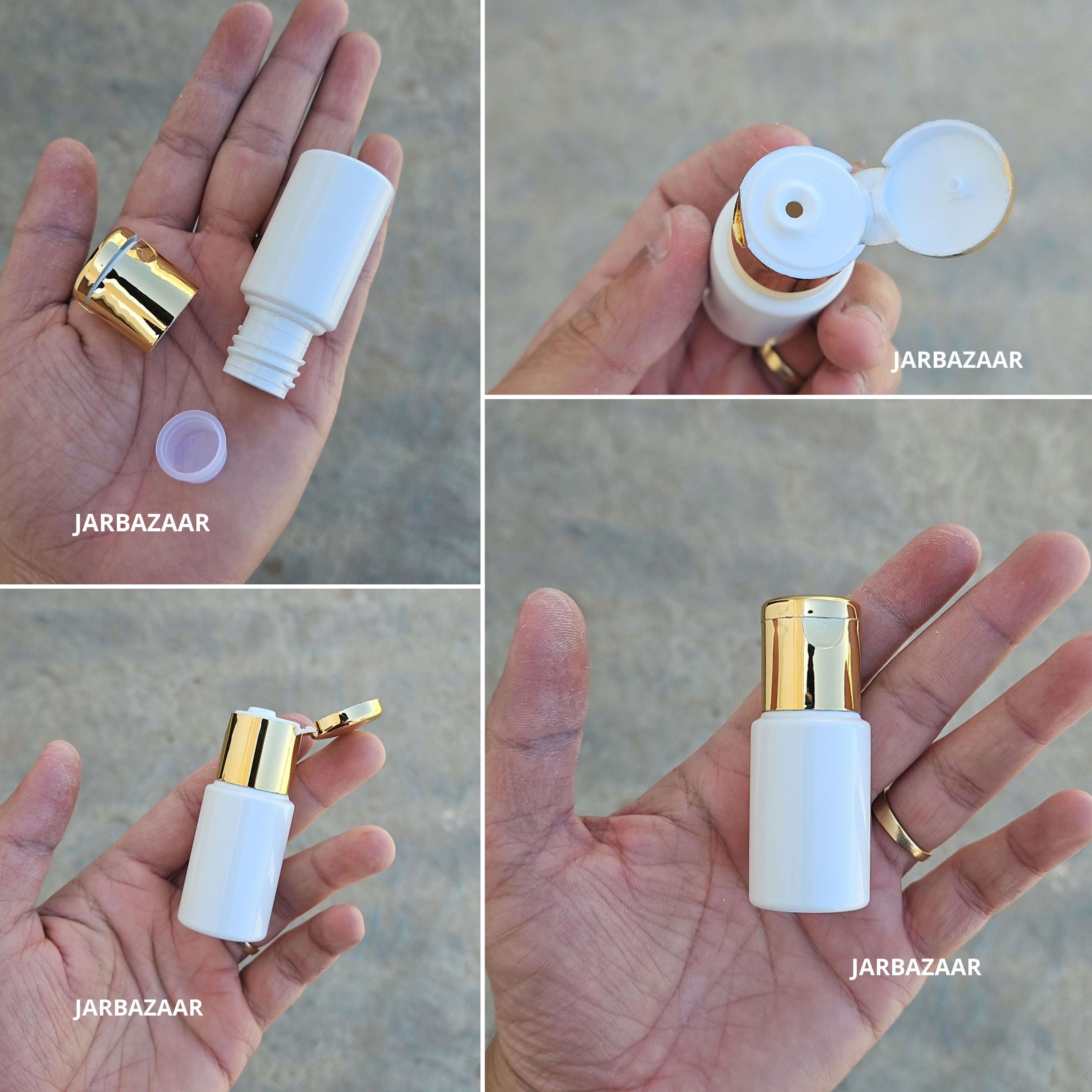 20 ML White Pet Bottle (With Golden Fliptop Caps)