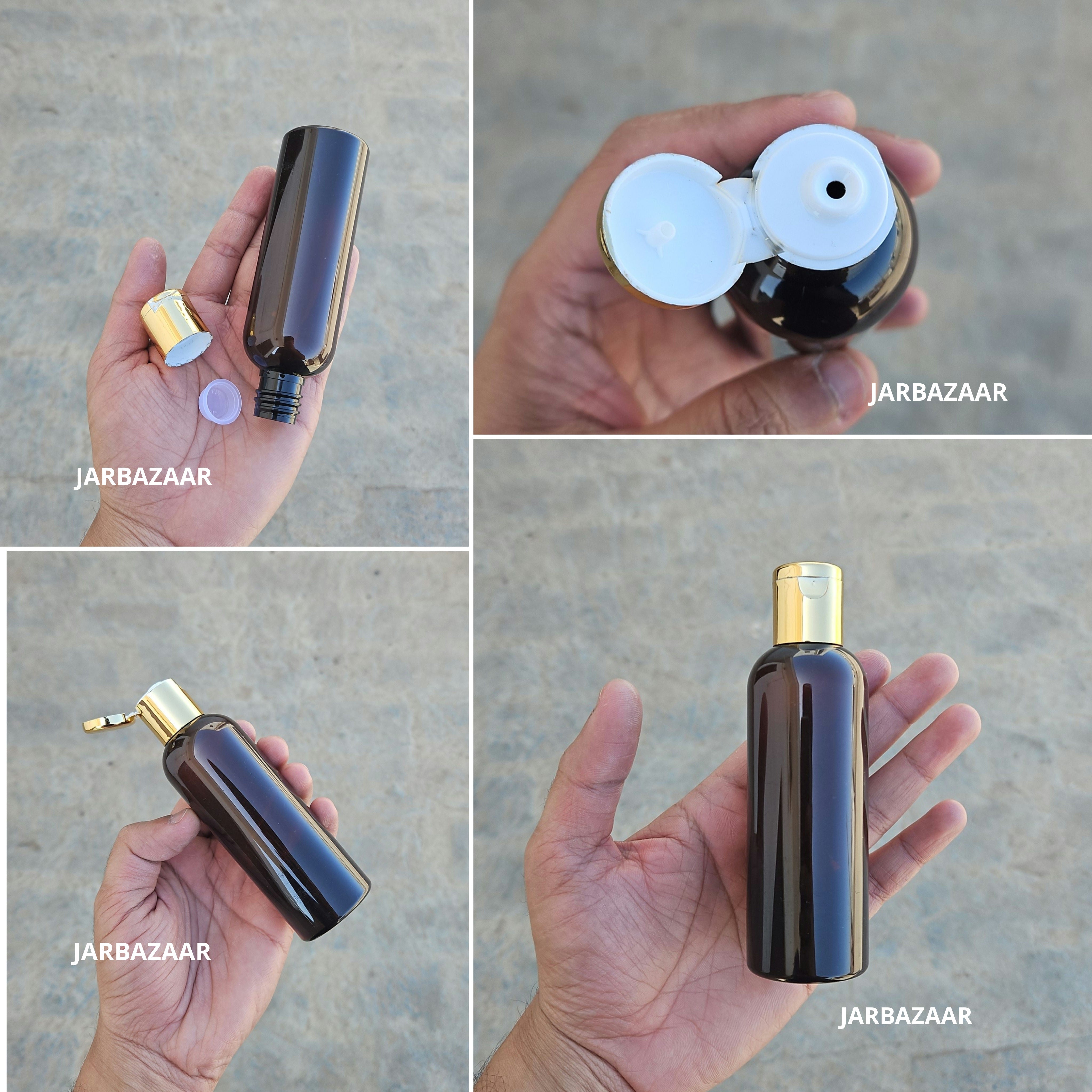 100 ML Avon Amber Pet Bottle (With Golden Fliptop Caps)