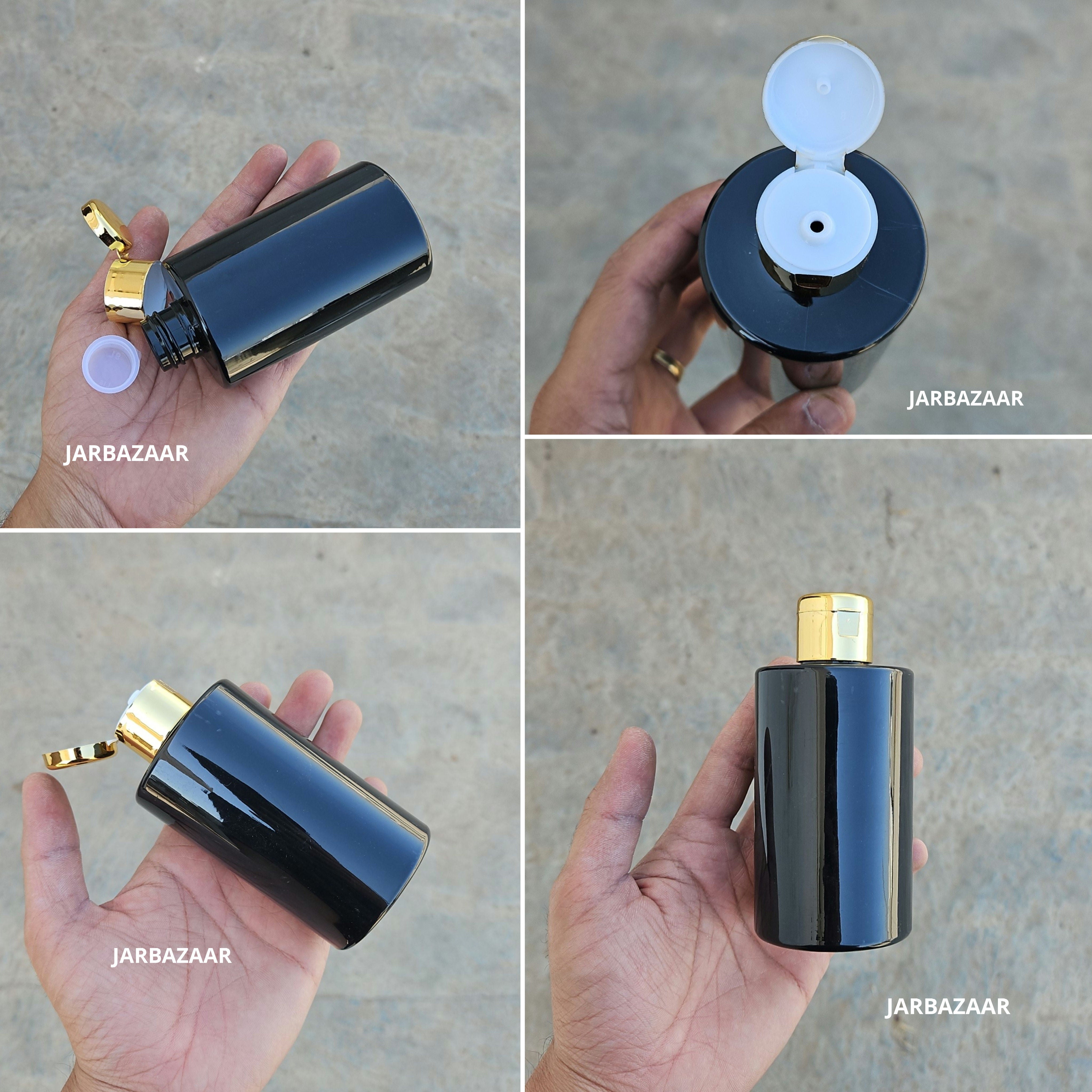 200 ML Rio Black Pet Bottle (With Golden Fliptop Caps)