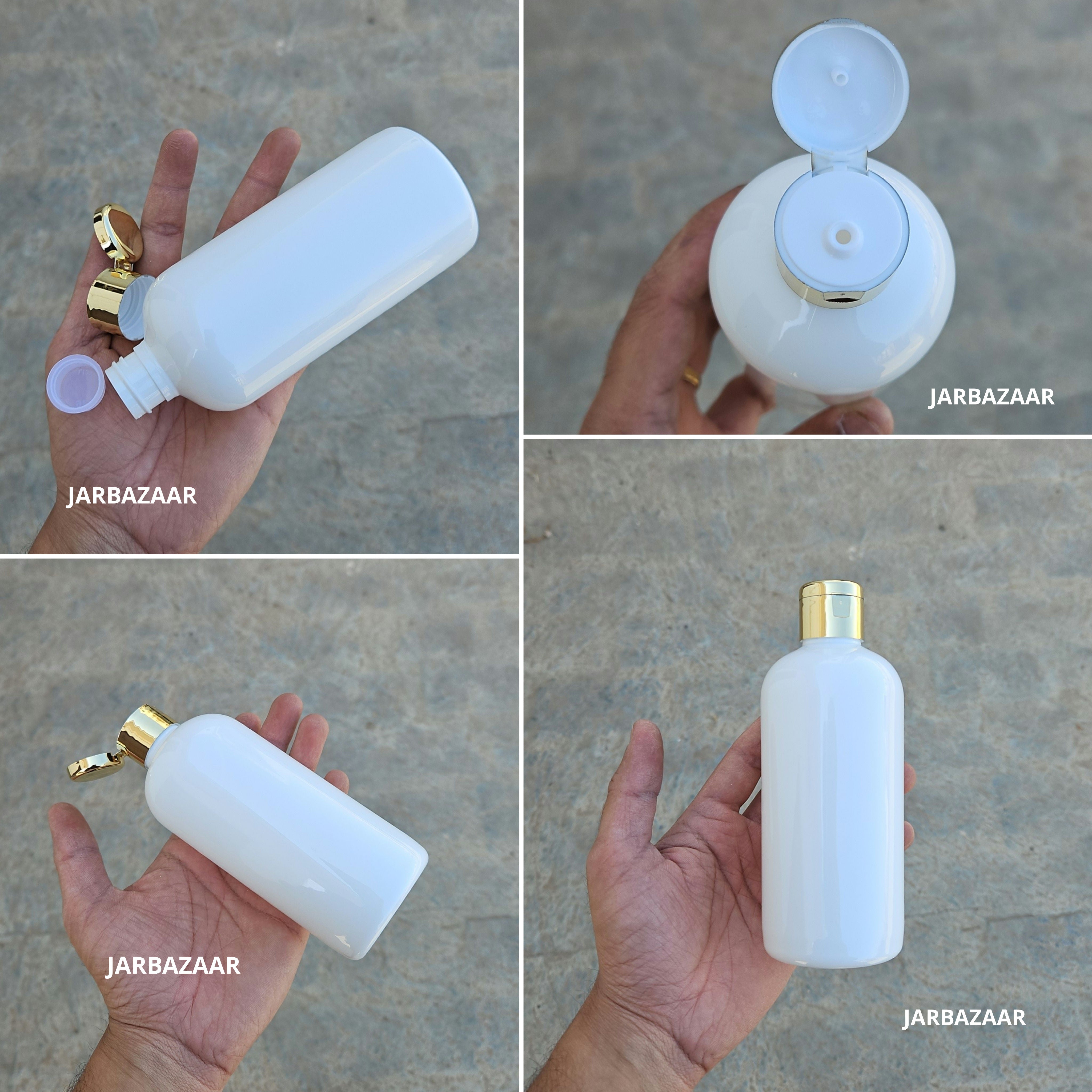 300 ML Boston White Pet Bottle (With Golden Fliptop Caps)