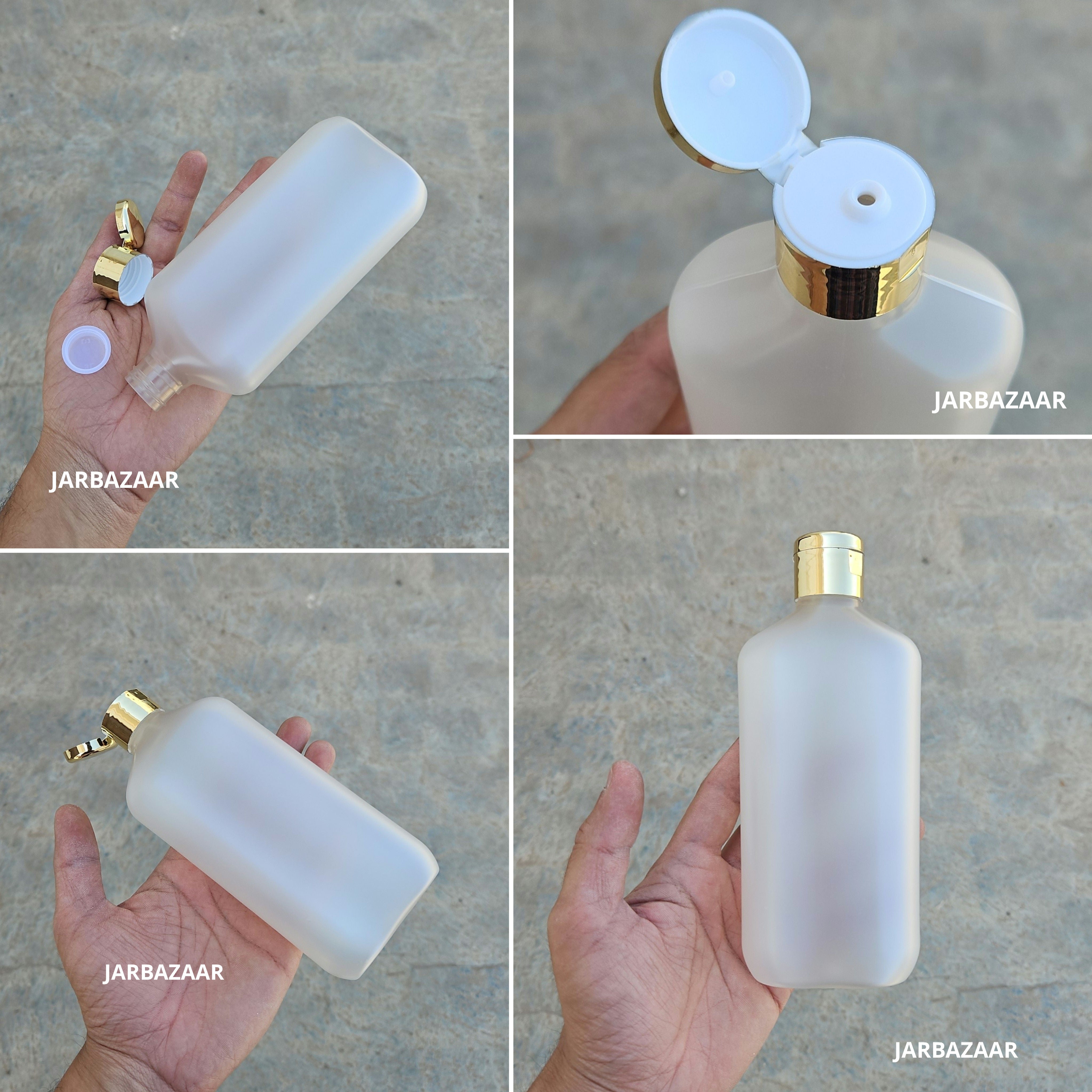 300 ML Frosted Pet Bottle (With Golden Fliptop Caps)