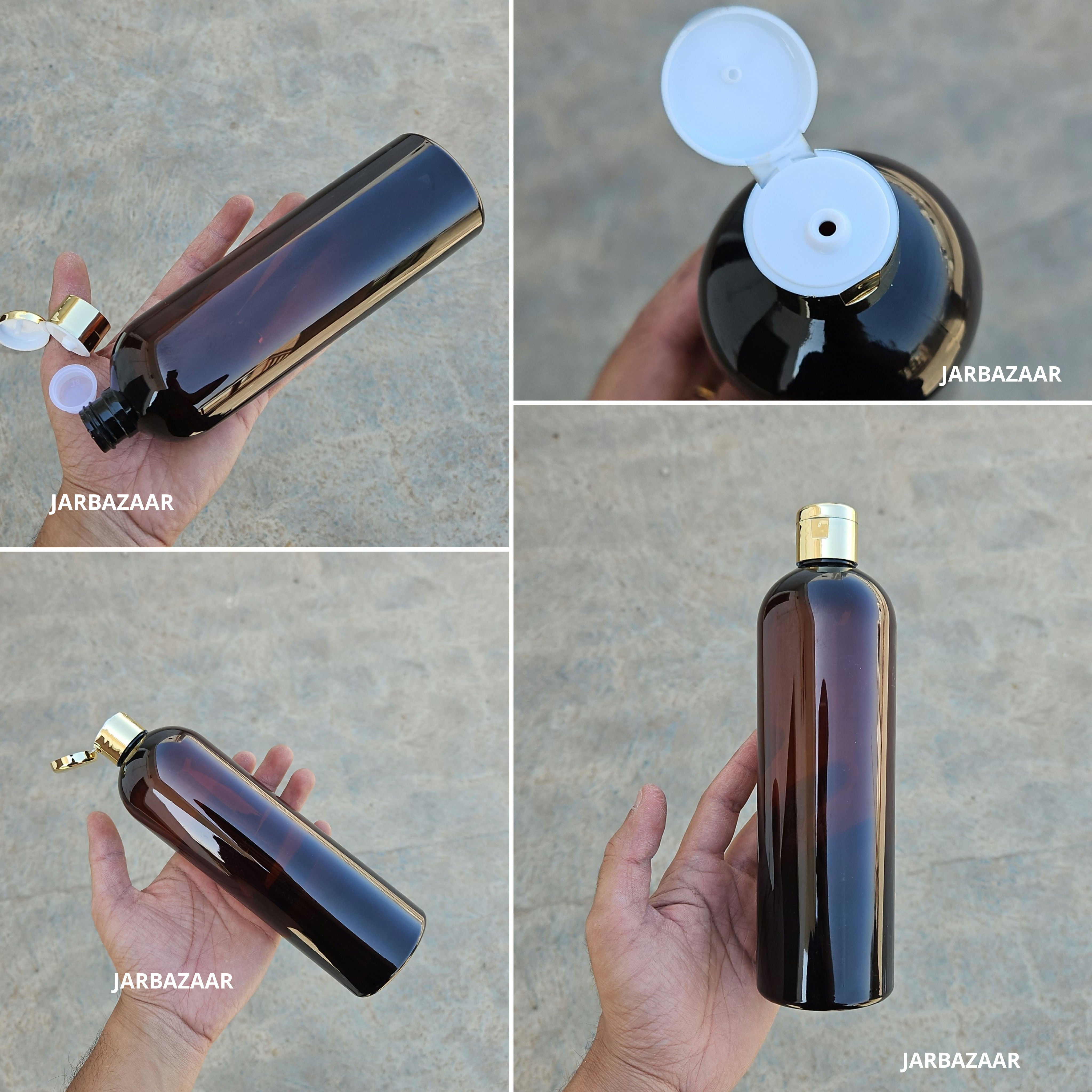 500 ML Avon Amber Pet Bottle (With Golden Fliptop Caps)