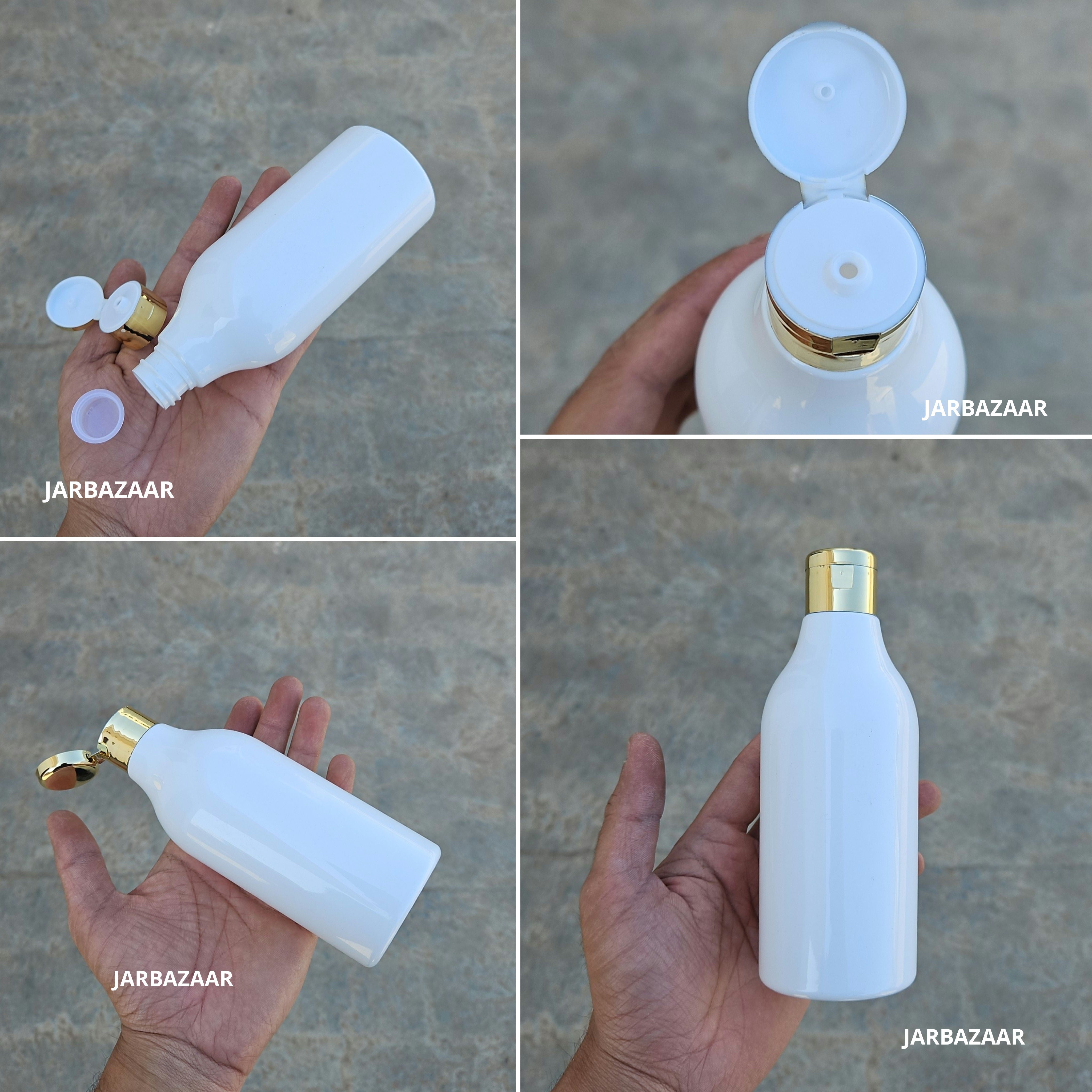 300 ML Nutri White Pet Bottle (With Golden Fliptop Caps)
