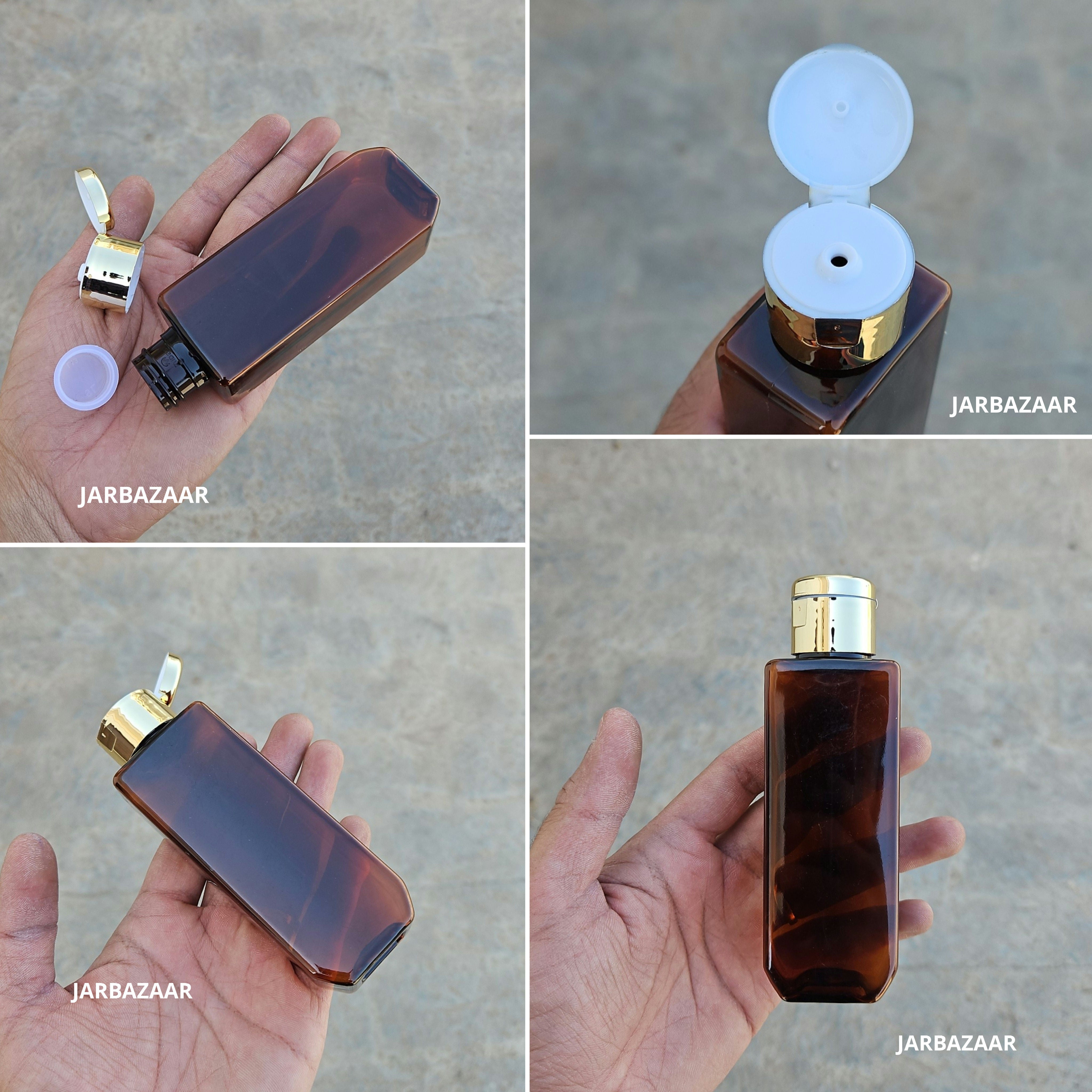100 ML Cetra Amber Pet Bottle (With Golden Fliptop Caps)