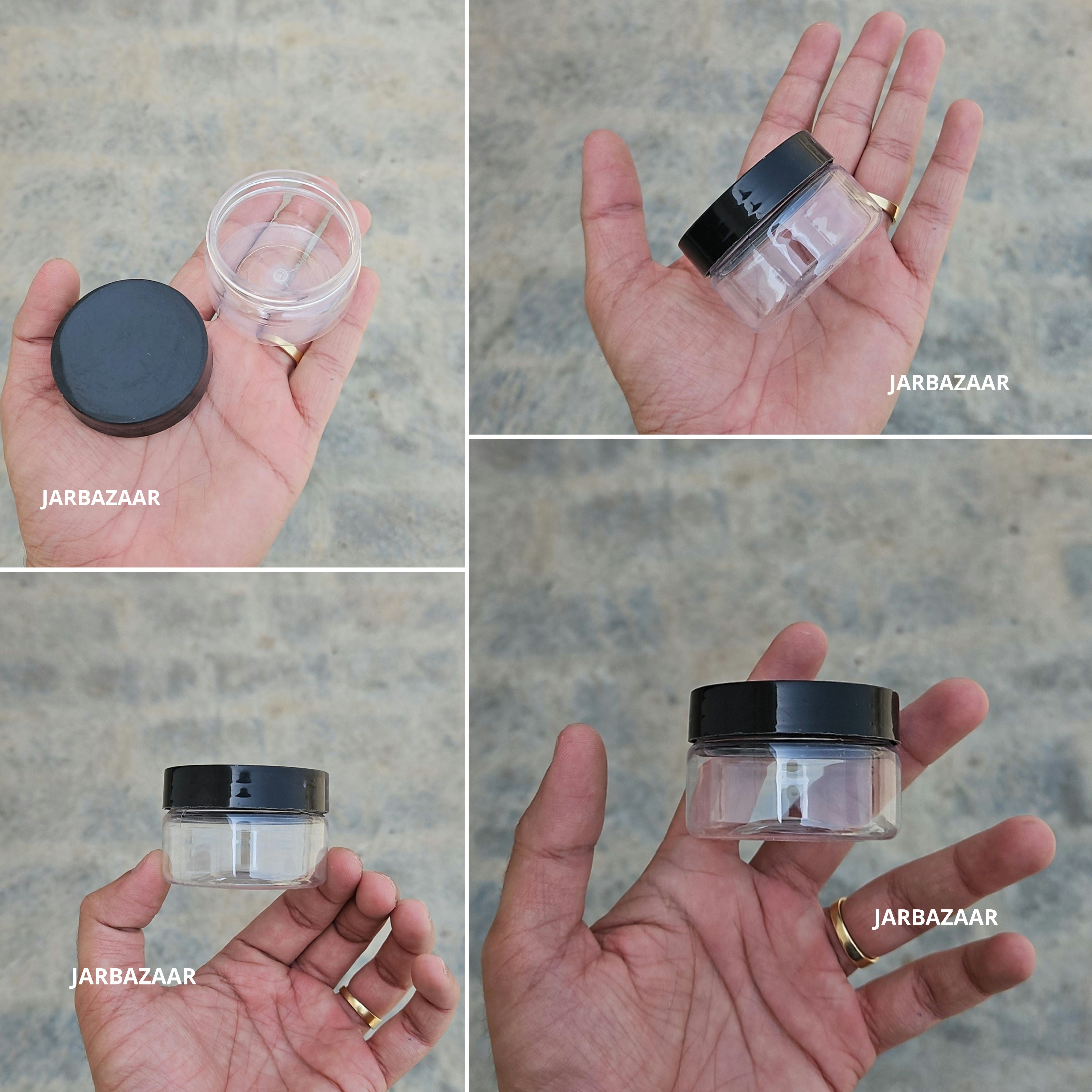50 ML Round Pet Jar (With Plastic Caps)