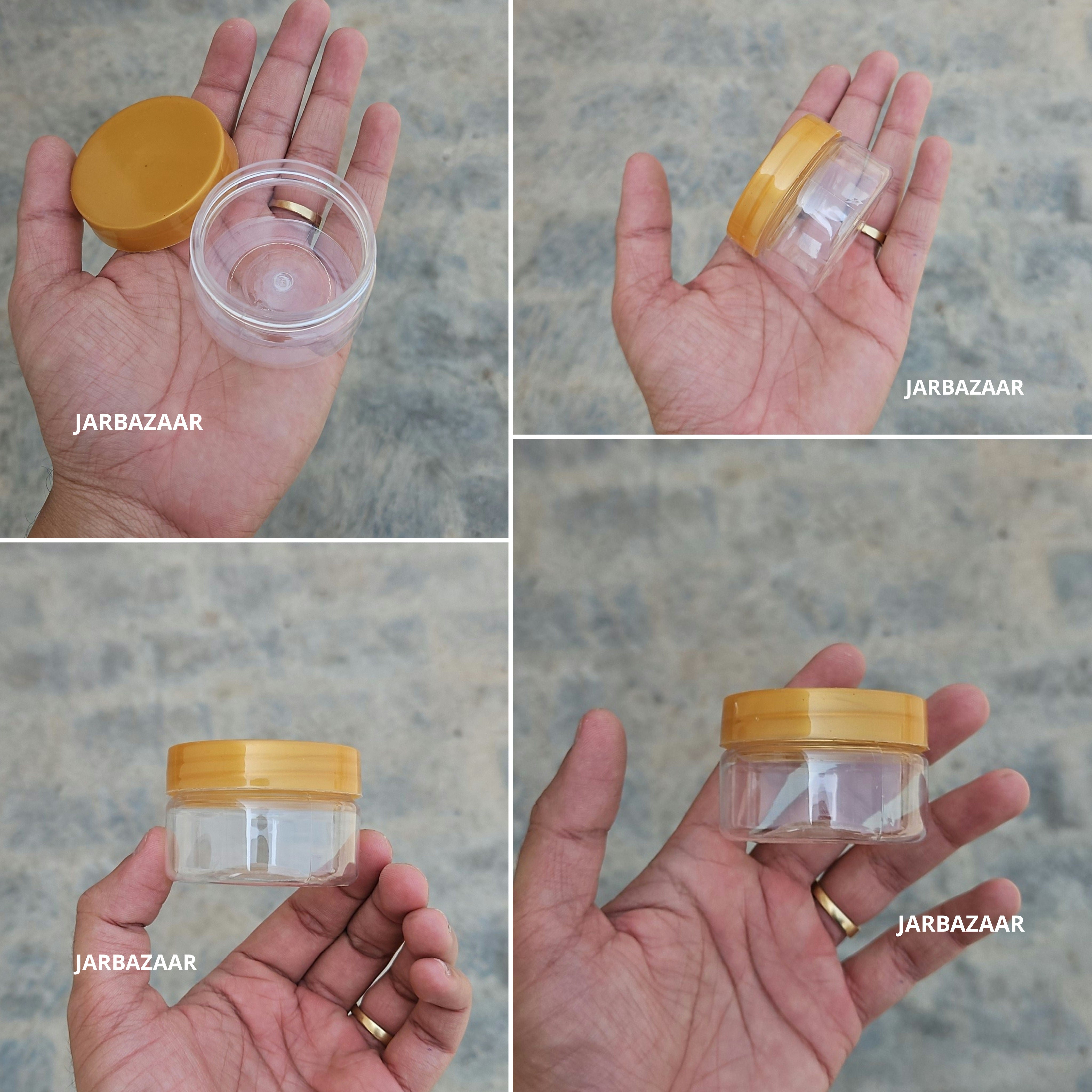 50 ML Round Pet Jar (With Plastic Caps)