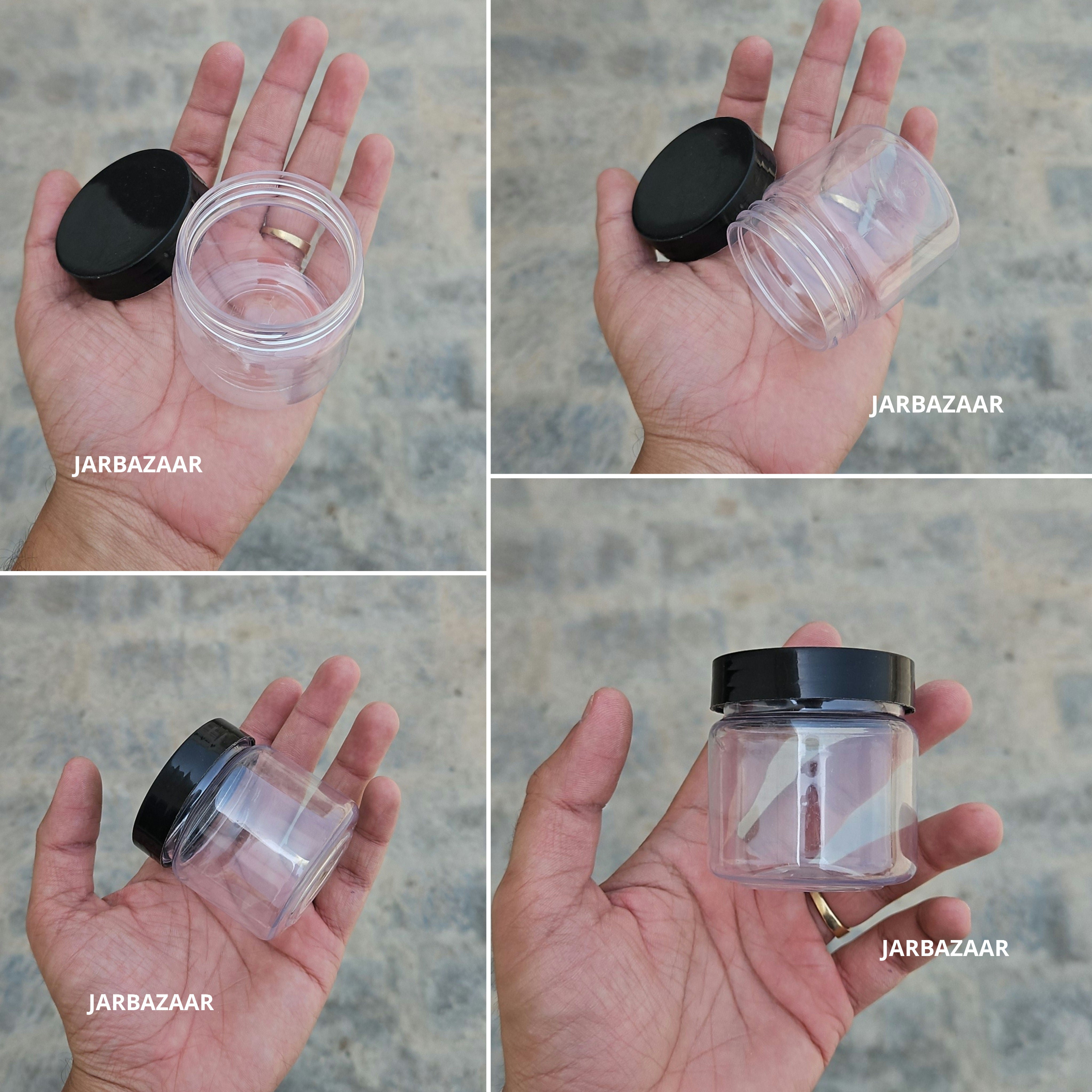 100 ML Round Pet Jar (With Plastic Caps)