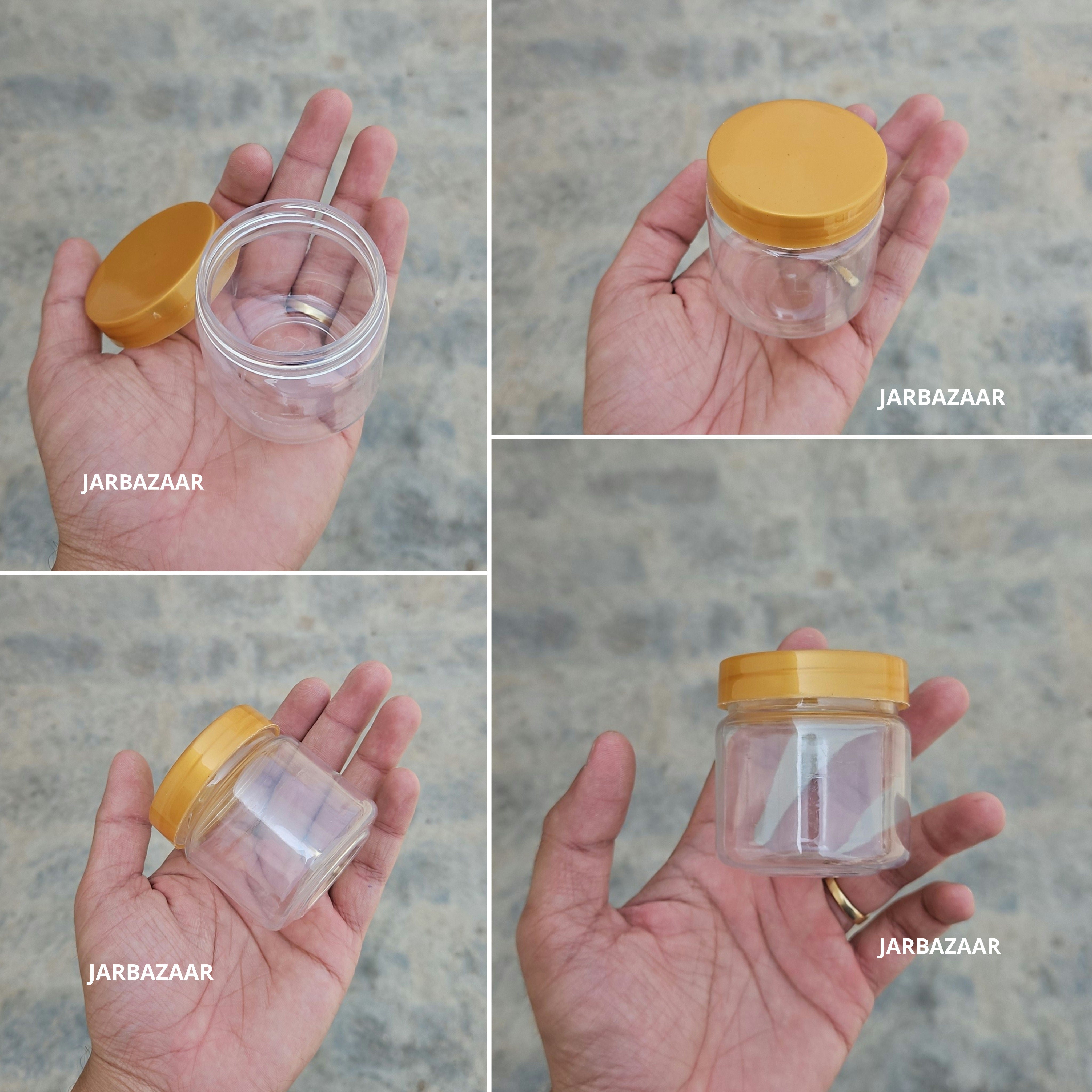 100 ML Round Pet Jar (With Plastic Caps)
