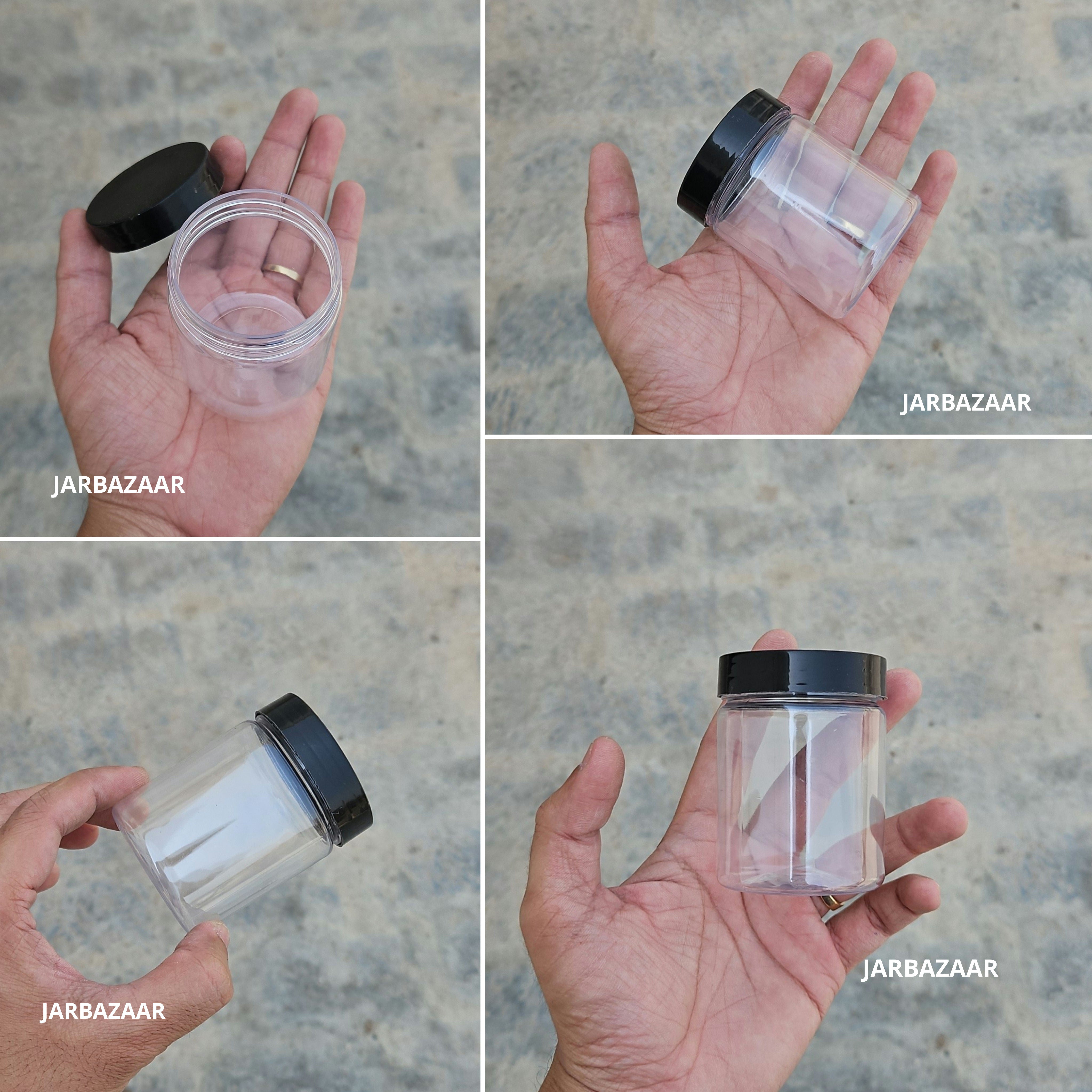 150 ML Long Pet Jar (With Plastic Caps)