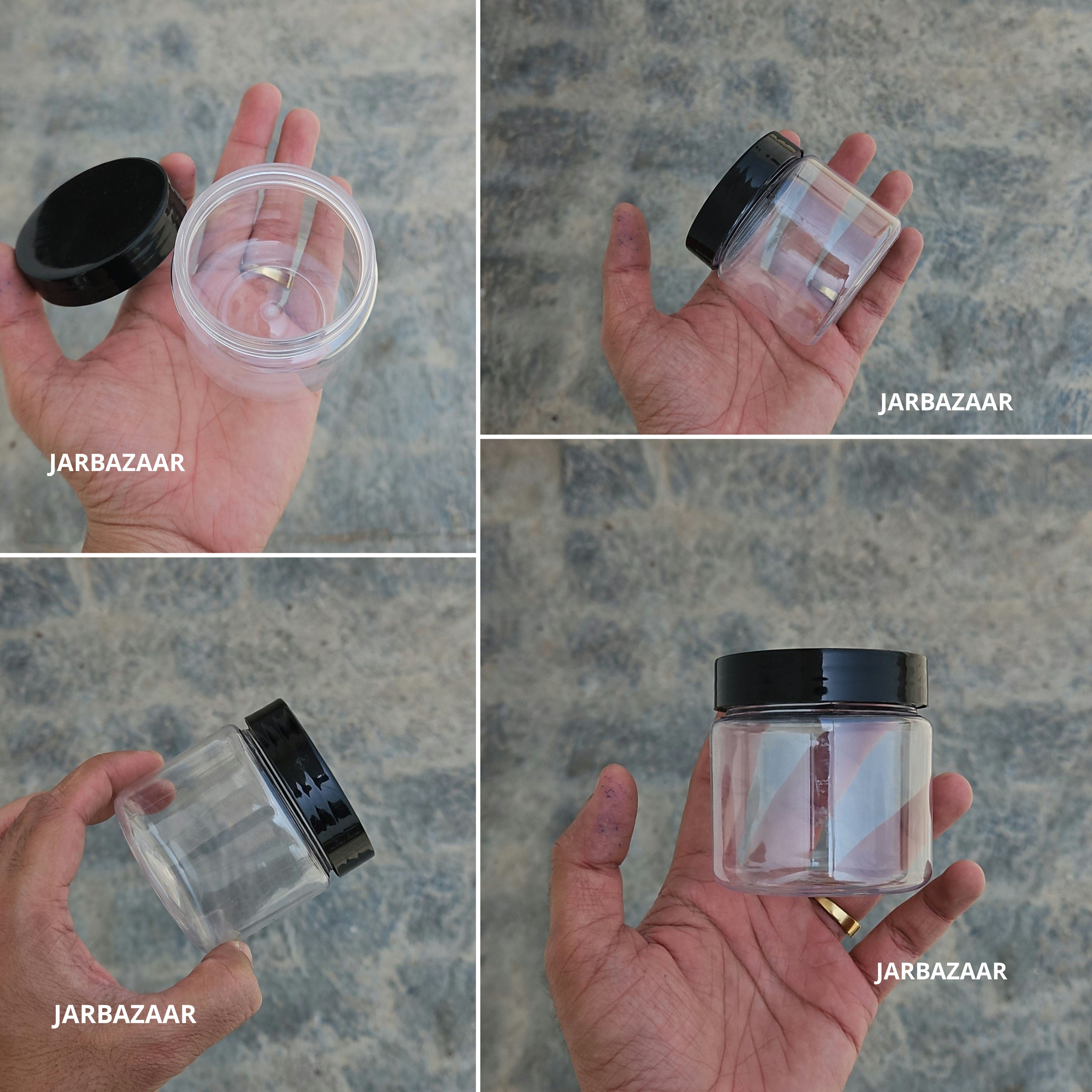 220 ML Round Pet Jar (With Plastic Caps)