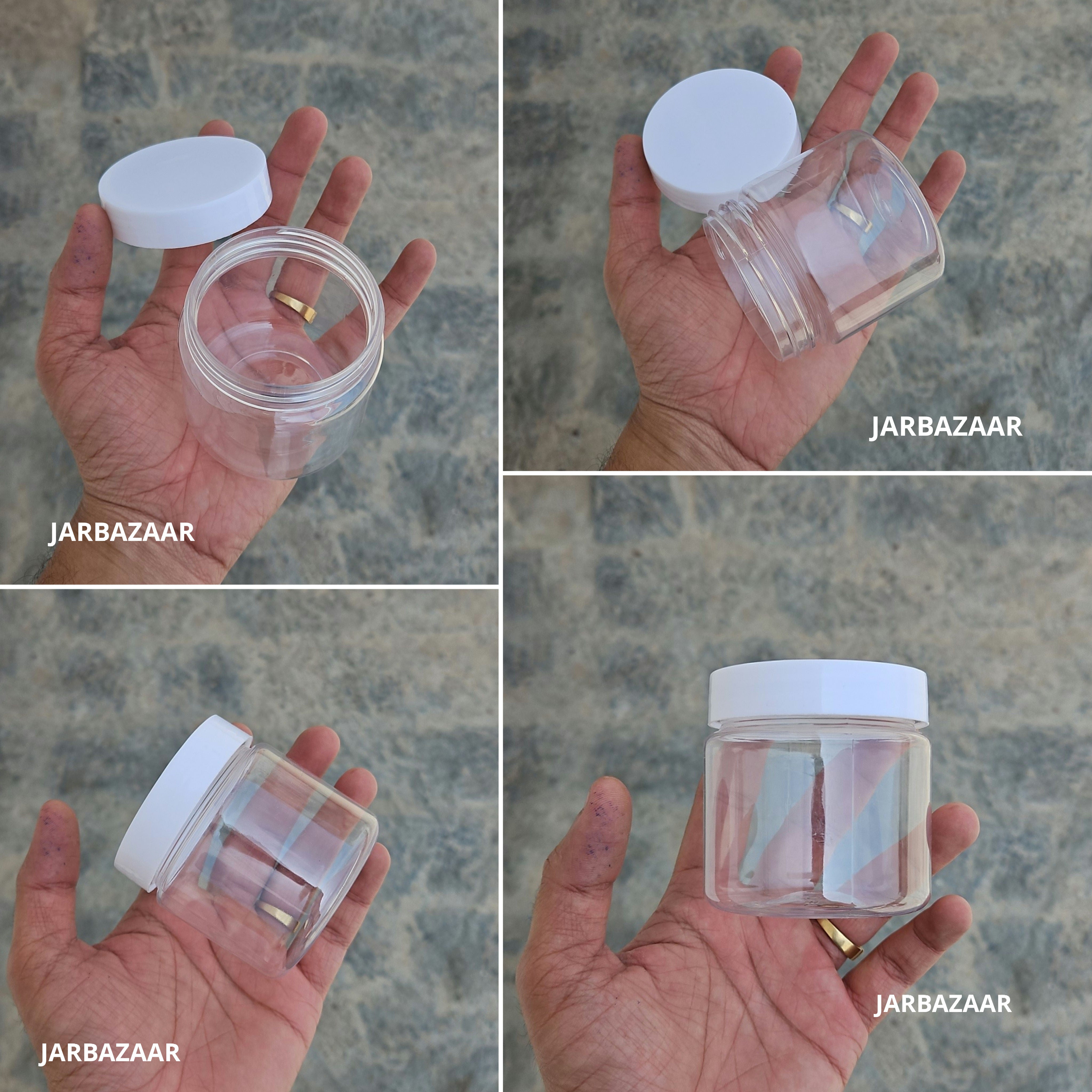220 ML Round Pet Jar (With Plastic Caps)