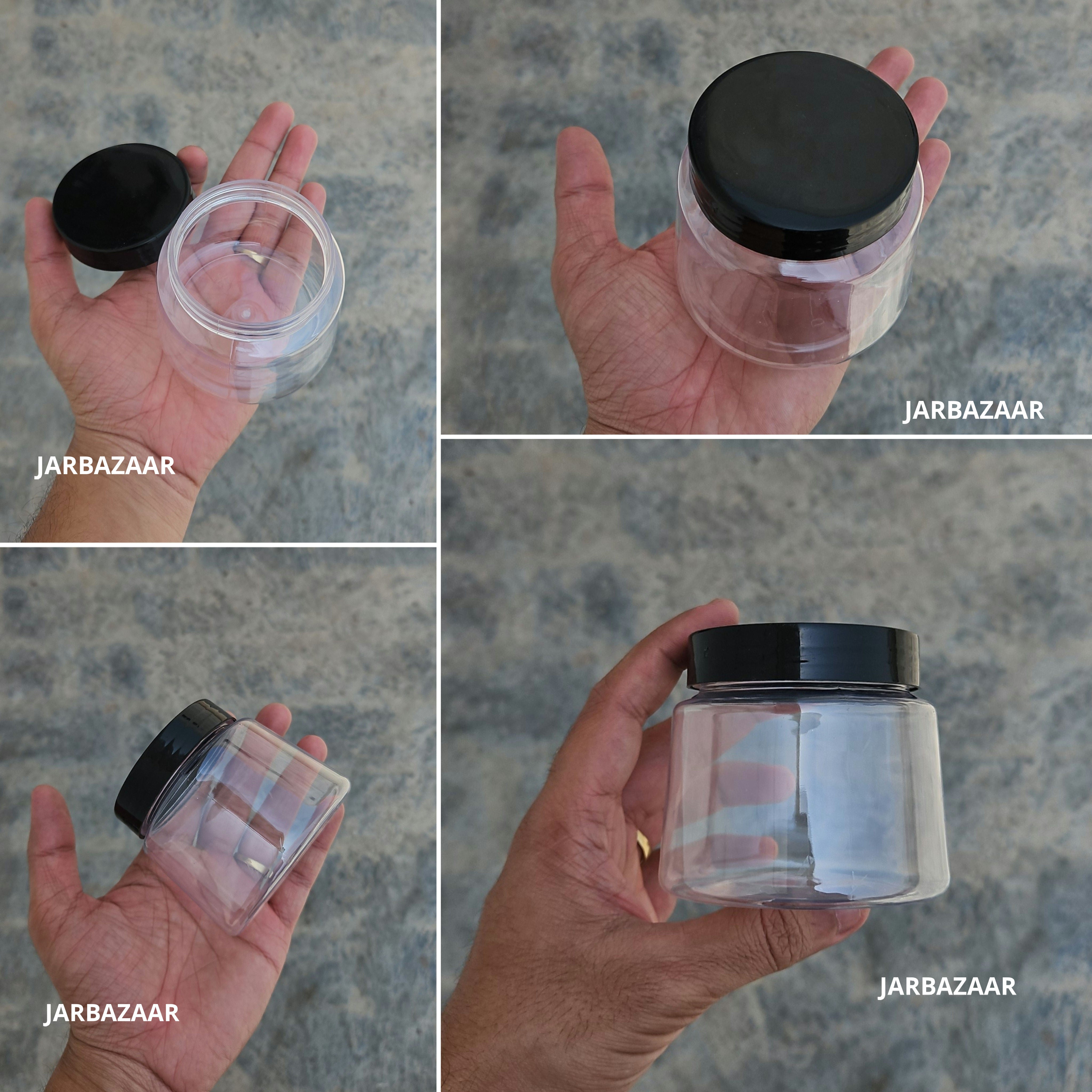 250 ML Conical Pet Jar (With Plastic Caps)