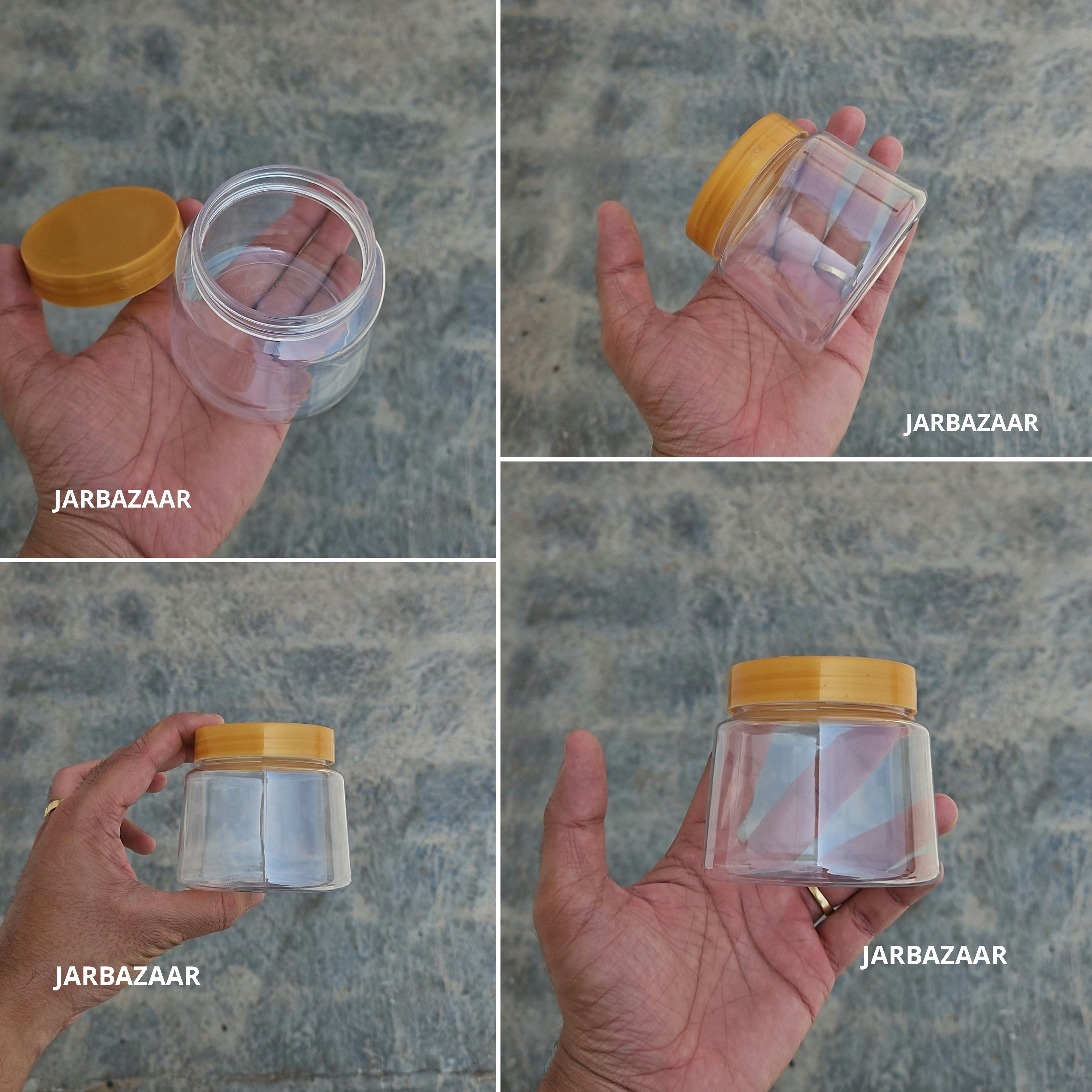 250 ML Conical Pet Jar (With Plastic Caps)