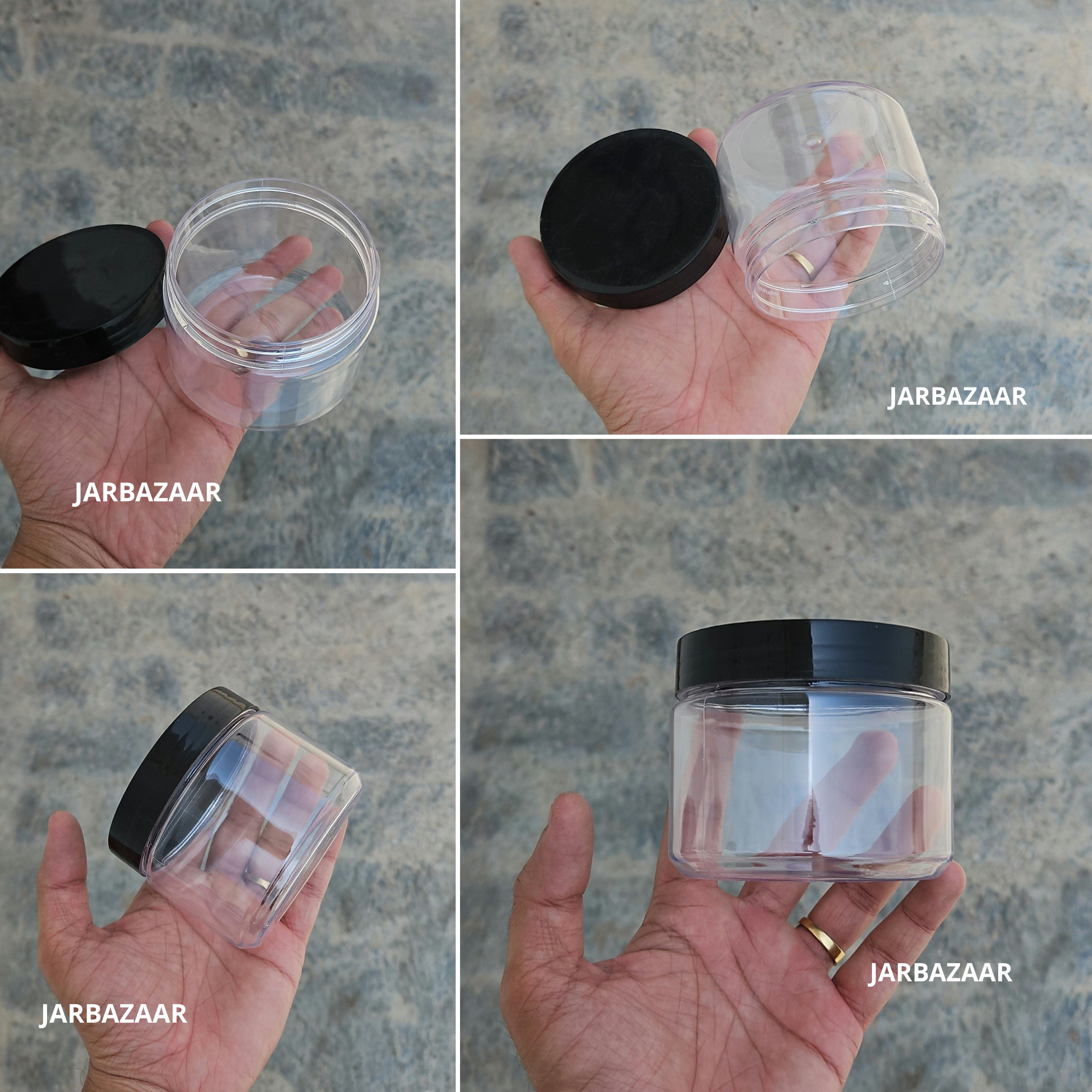 300 ML Round Pet Jar (With Plastic Caps)