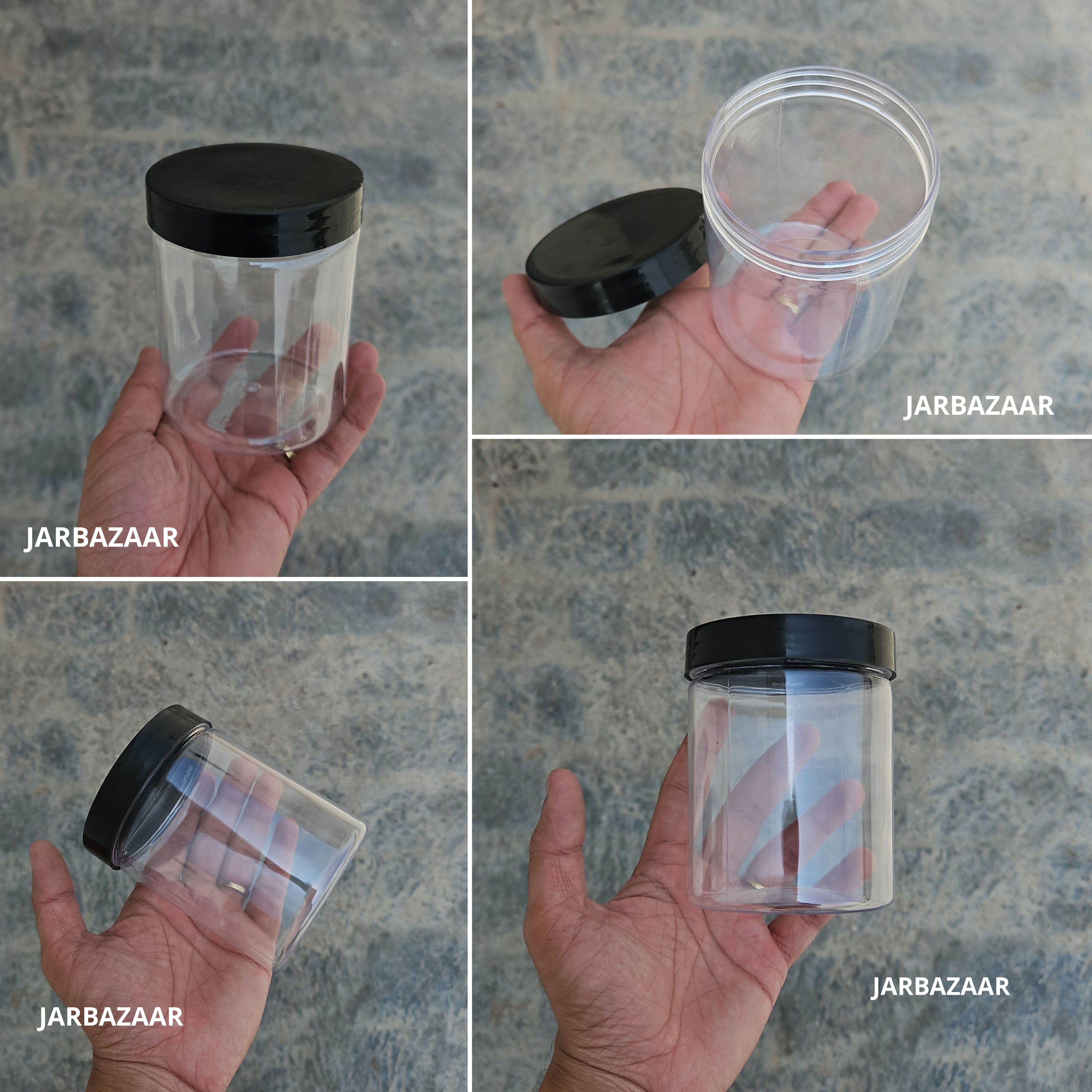500 ML Round Pet Jar (With Plastic Caps)
